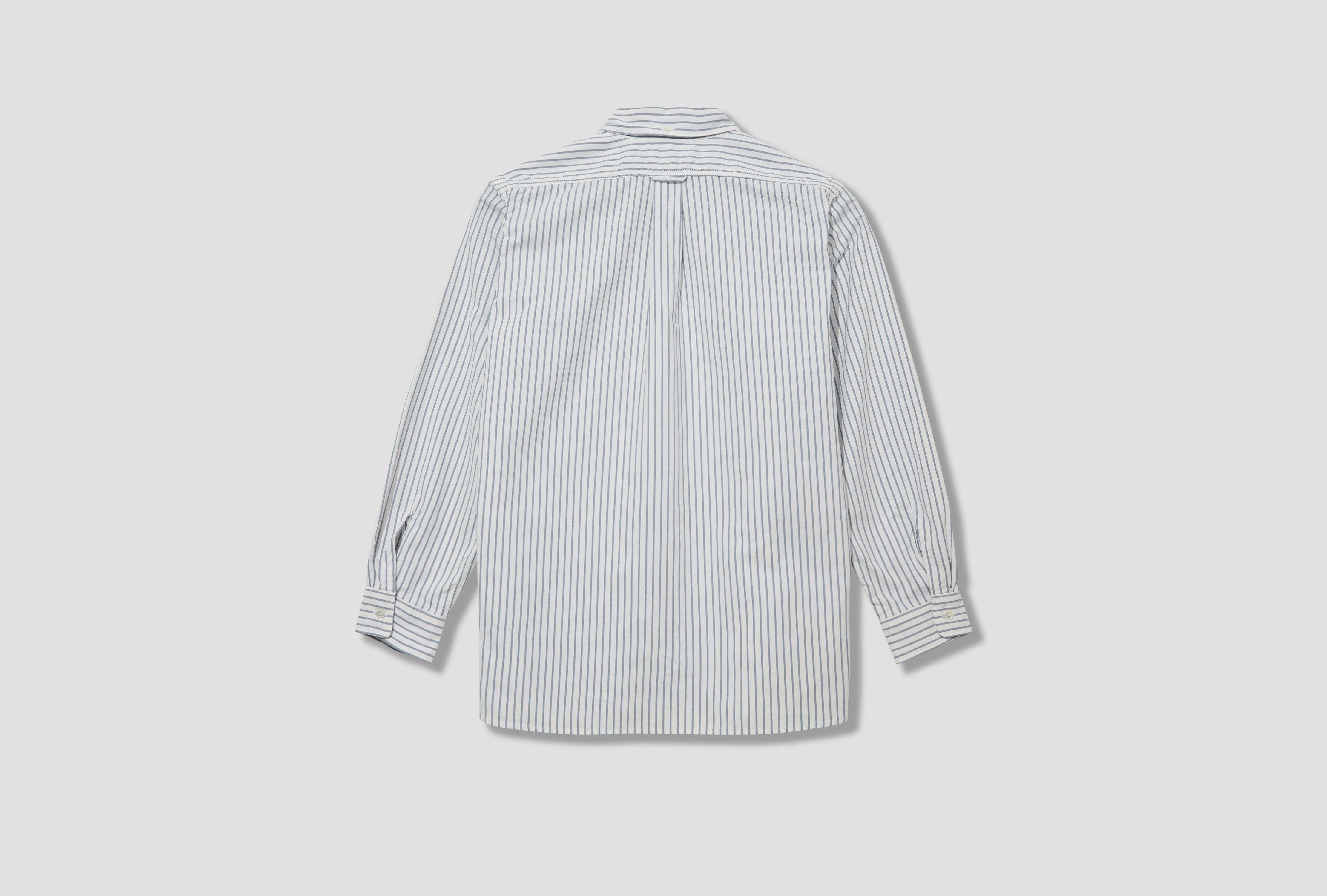 BUTTON DOWN STRIPE WIND SHIRT S25SG090E White