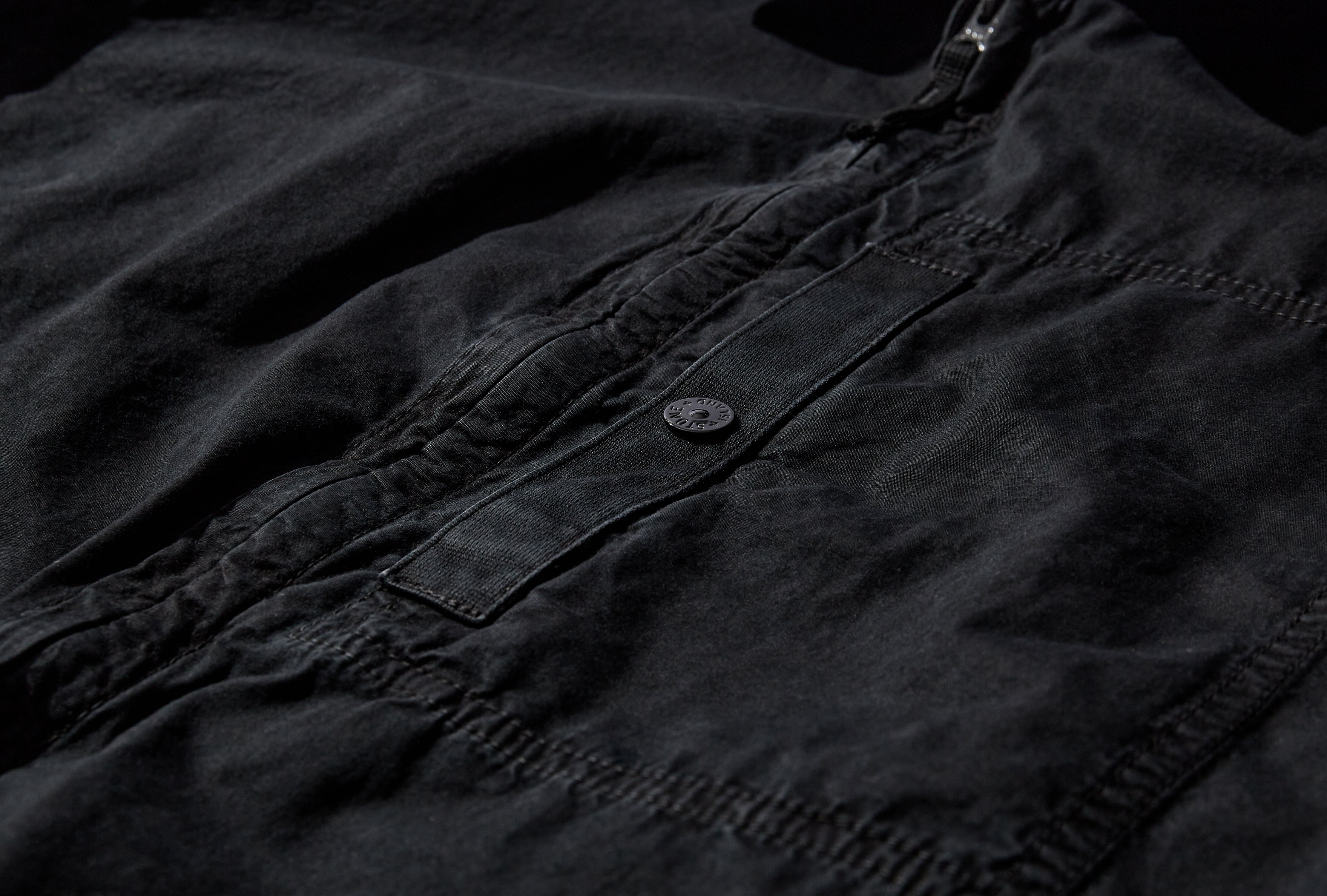 BRUSHED ORGANIC COTTON CANVAS GARMENT DYED 'OLD' EFFECT K1 S15 12000 32 S00WN Black