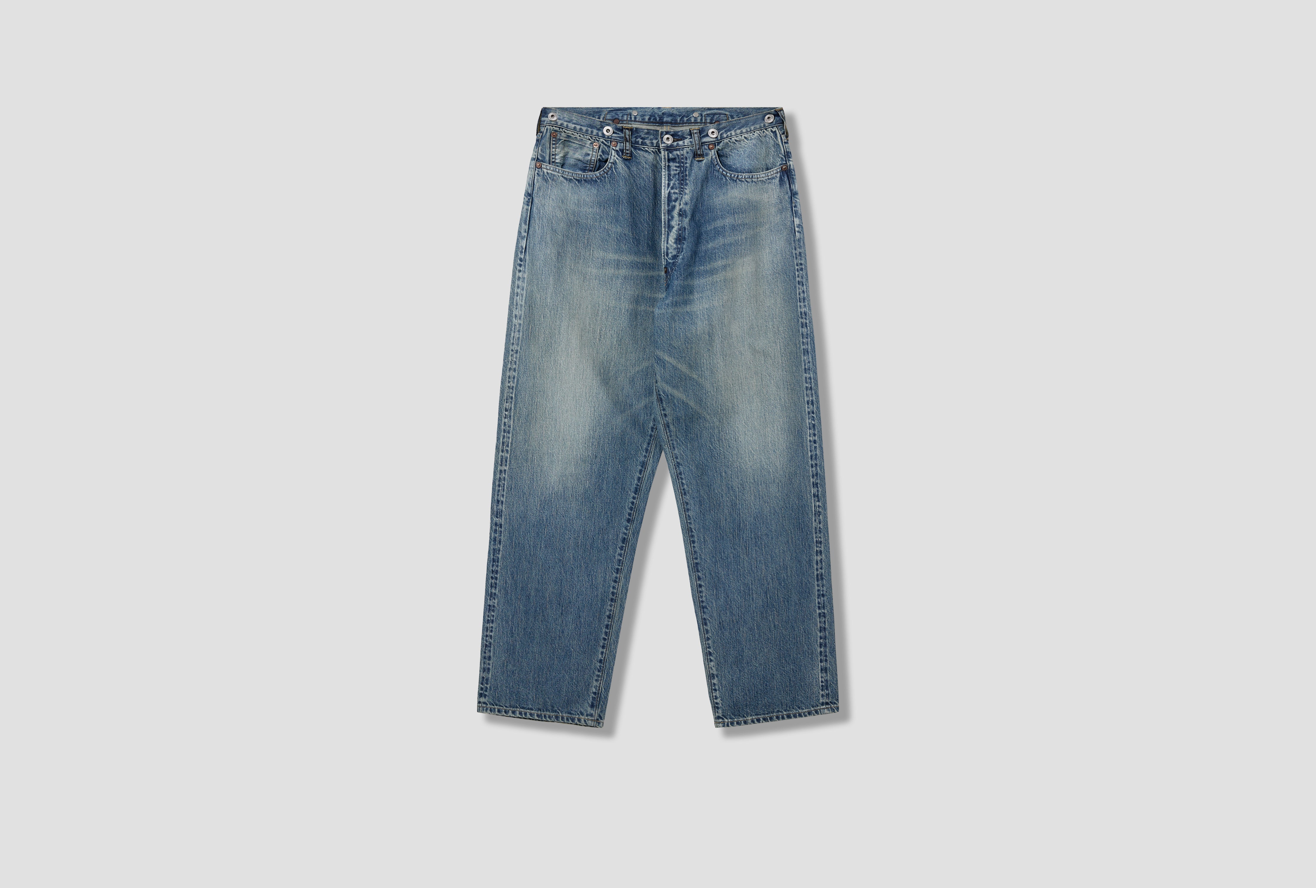 NO.22 WASHED WIDE DENIM PANTS AP-4003 Blue