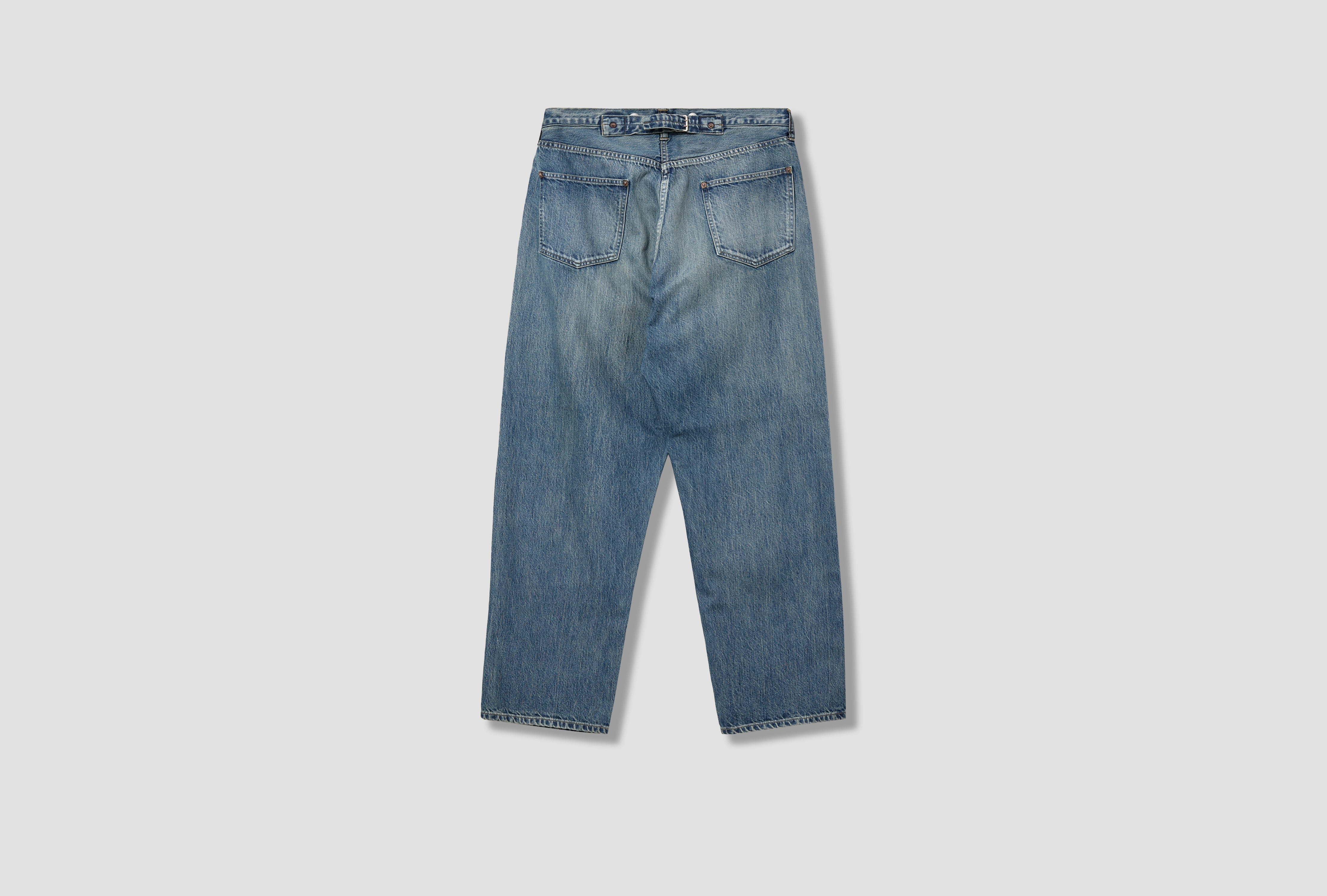 NO.22 WASHED WIDE DENIM PANTS AP-4003 Blue