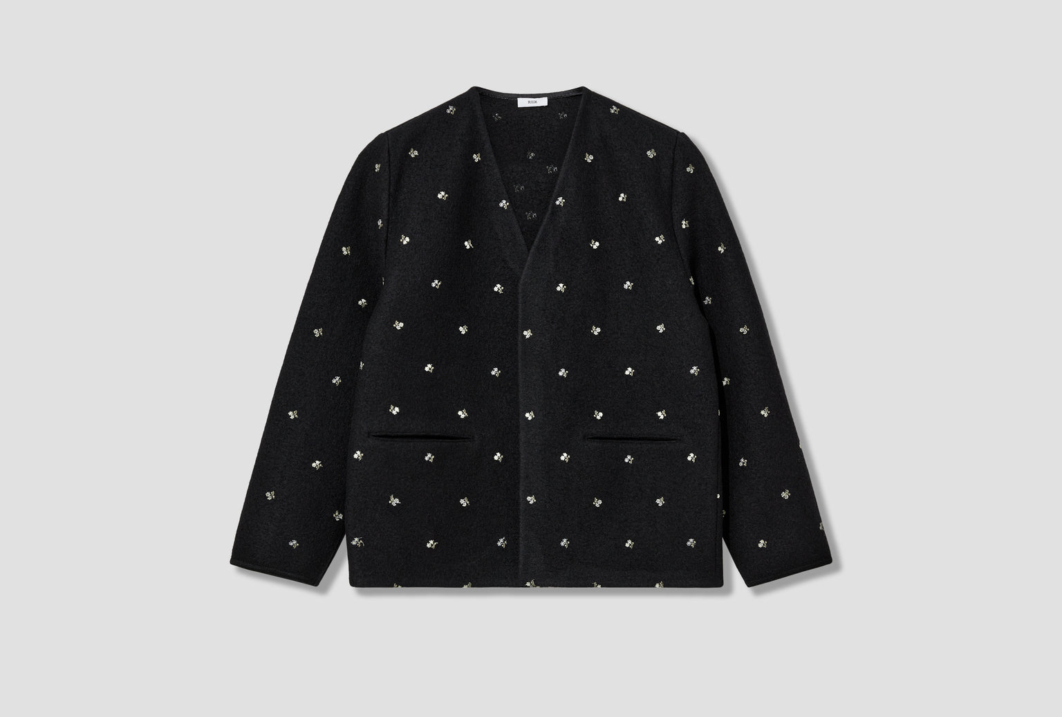 WALKER CARDIGAN - WALKER COMPACT / BLACK FLOWERS FELTED JKT26 XCP