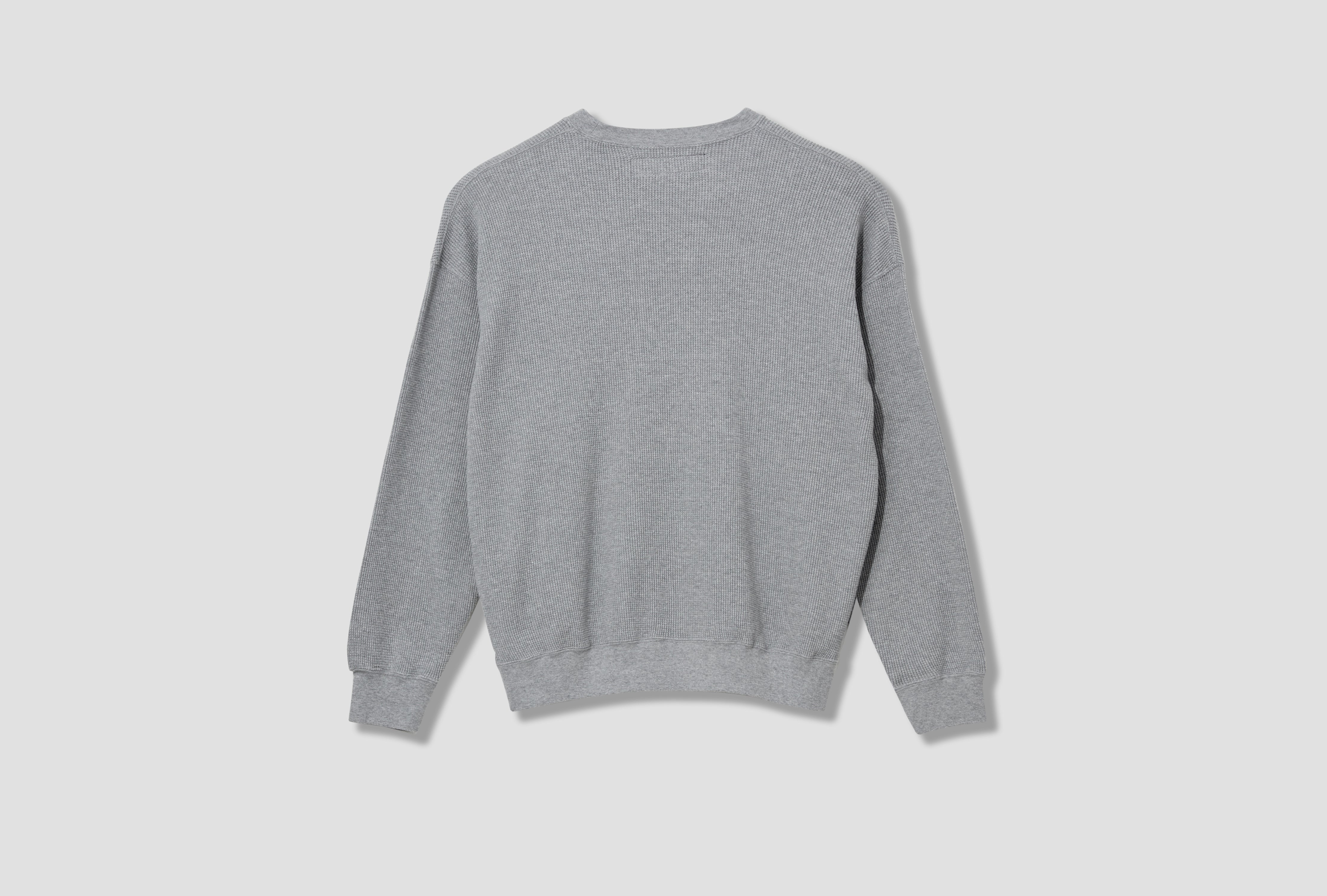 WAFFLE FABRIC CREWNECK LS 242FPNH-CSM07 Grey