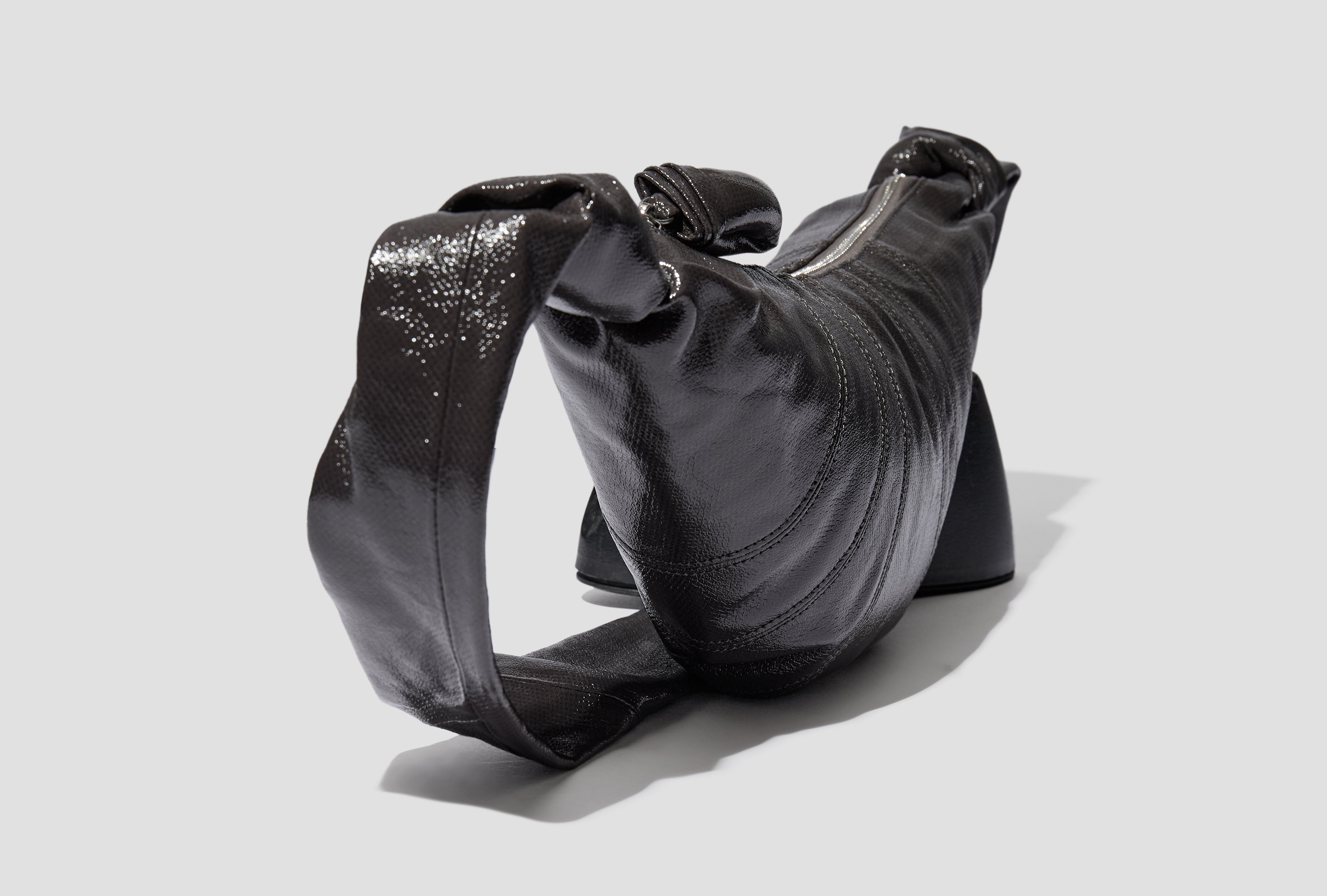 SMALL CROISSANT BAG - COATED COTTON BG0003 LF1329 Grey