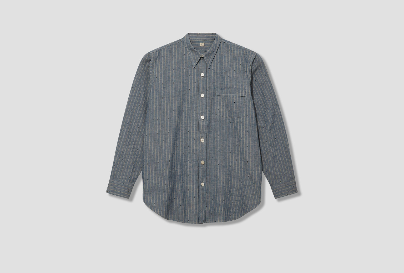 LOT.106 NARROW COLLAR SHIRT - INDIGO CHAMBRAY TTSS25106 Blue