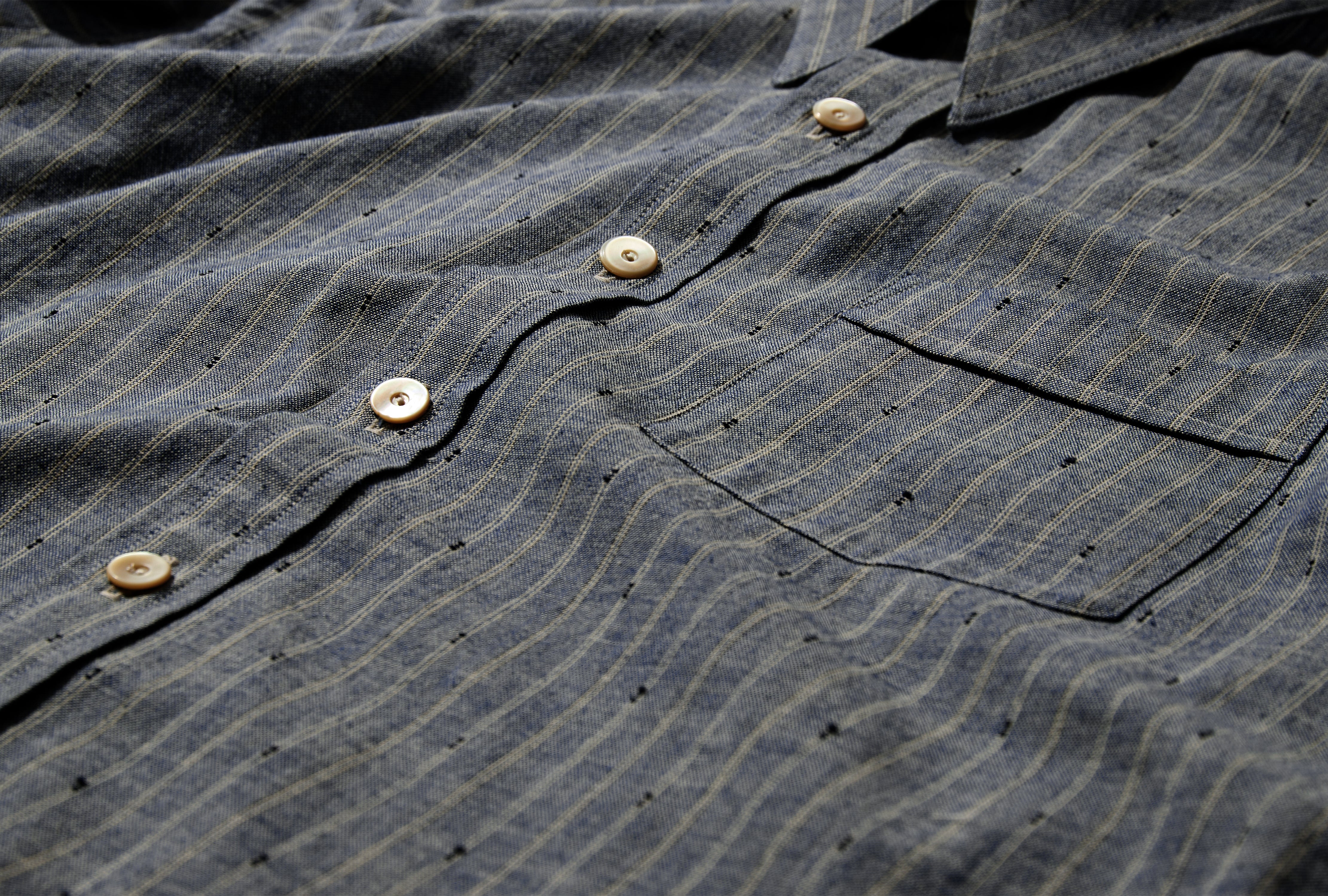 LOT.106 NARROW COLLAR SHIRT TTSS25106 Blue