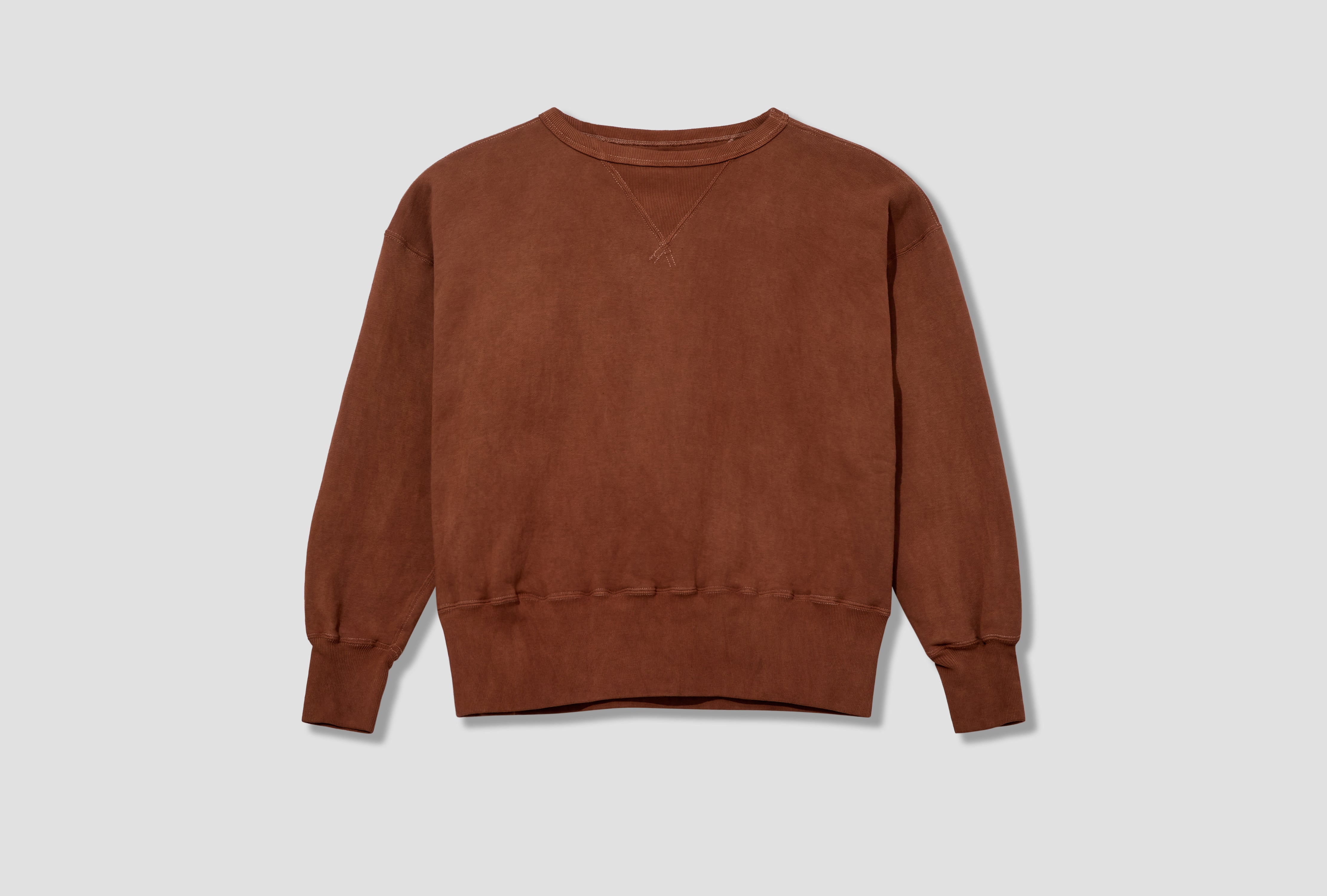 LOT.603 SWEAT SHIRT - TECHI TREE DYED BROWN TTSS25603 Brown