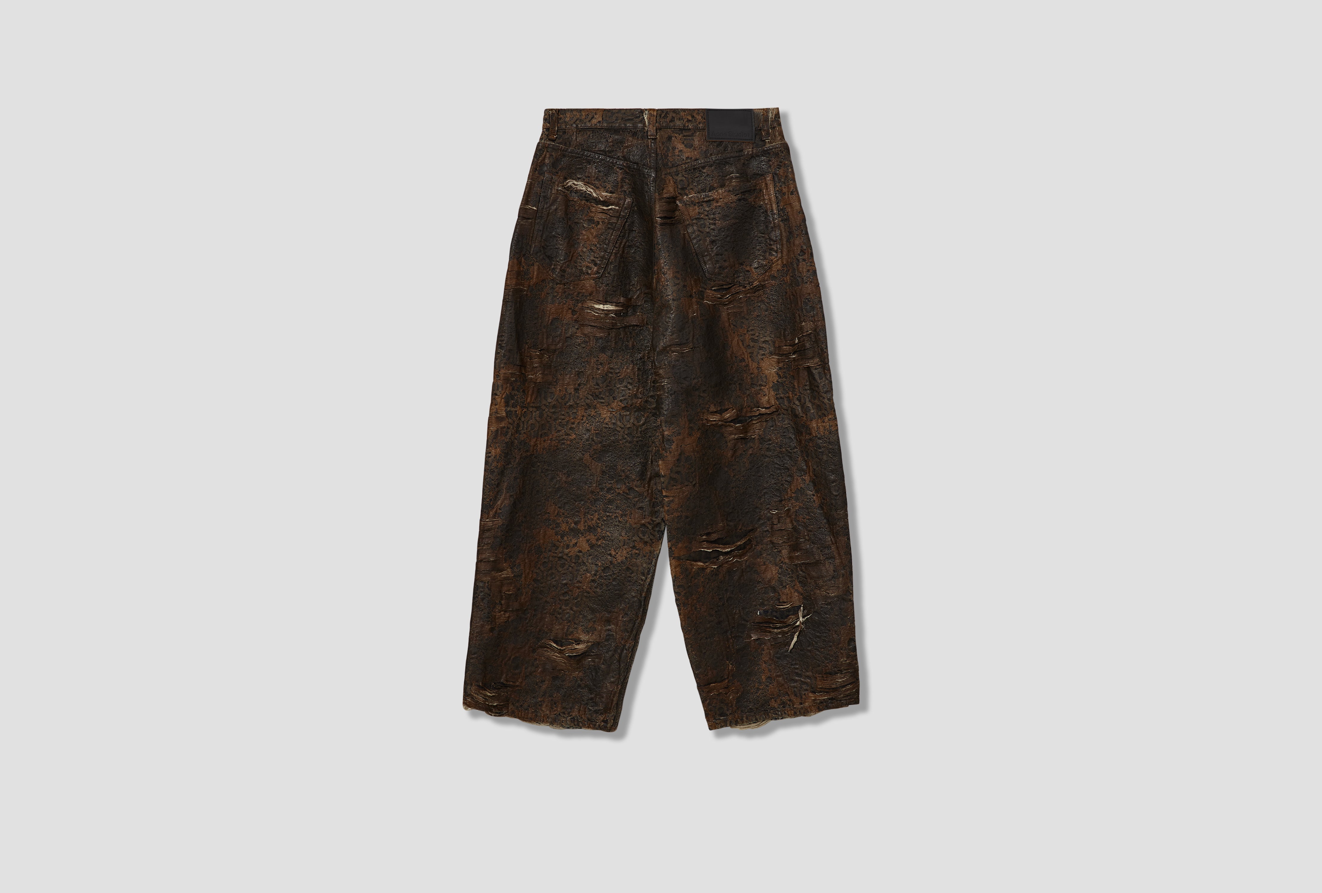 ACNE STUDIOS 2023 DISTRESSED MONOGRAM COATING B00406 Brown