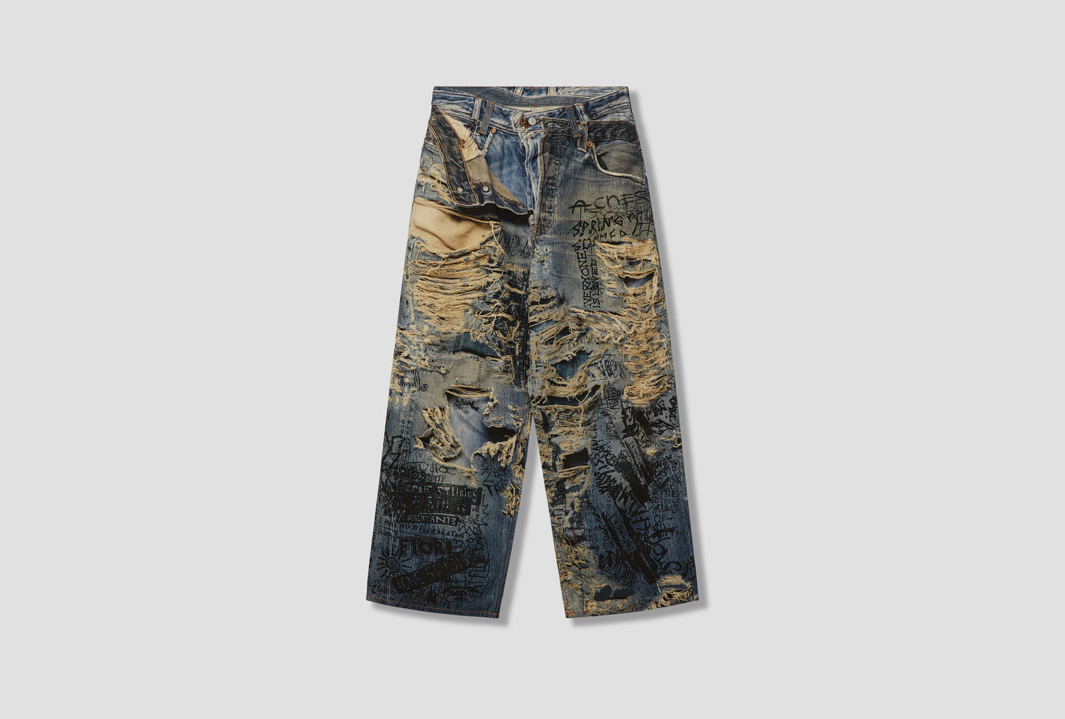 ACNE STUDIOS 2023M FN TLO TORN SCRIBBLE BK0679 Blue