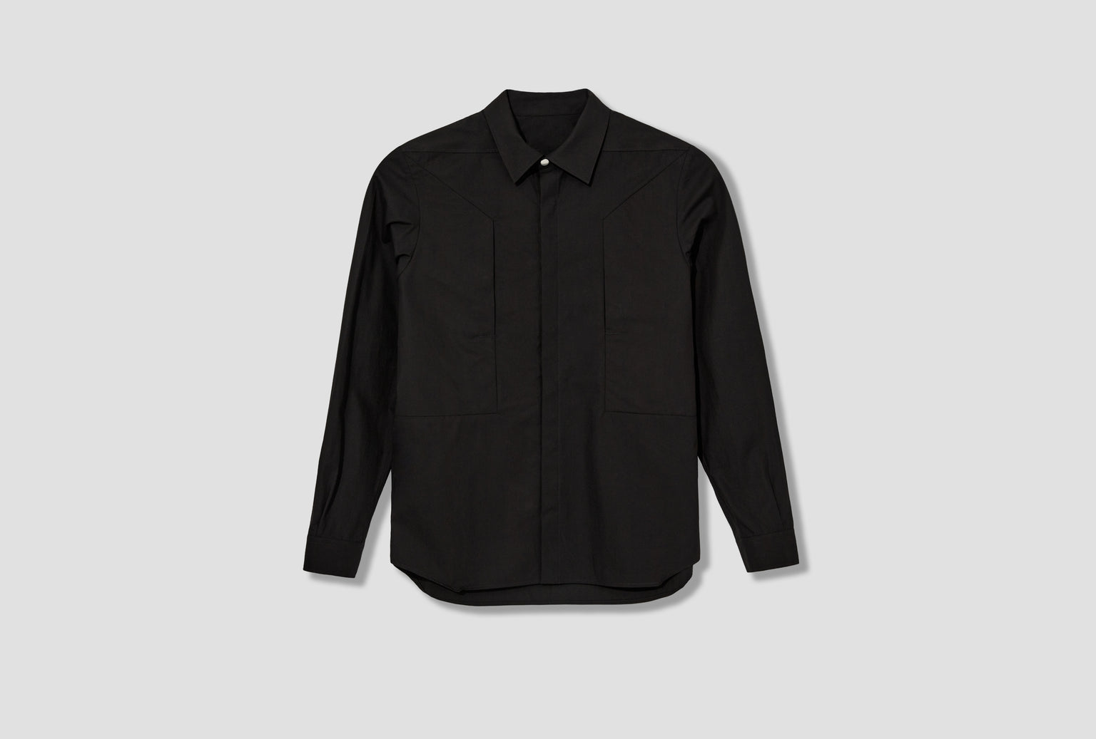 FOGPOCKET OUTERSHIRT - COTTON POPLIN / BLACK RU01E5237 P