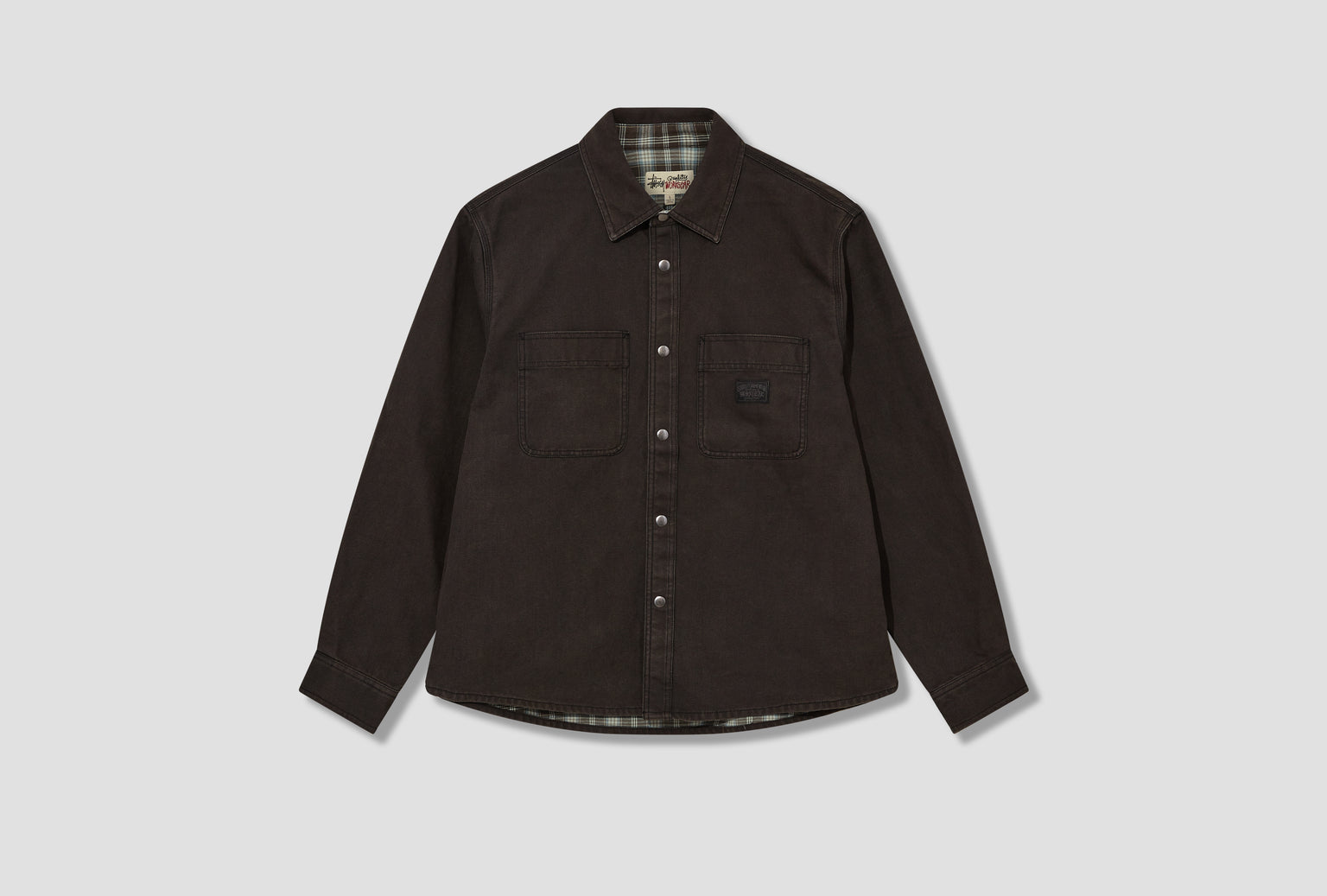 HEAVY WASHED CANVAS SHIRT 1110355 Black