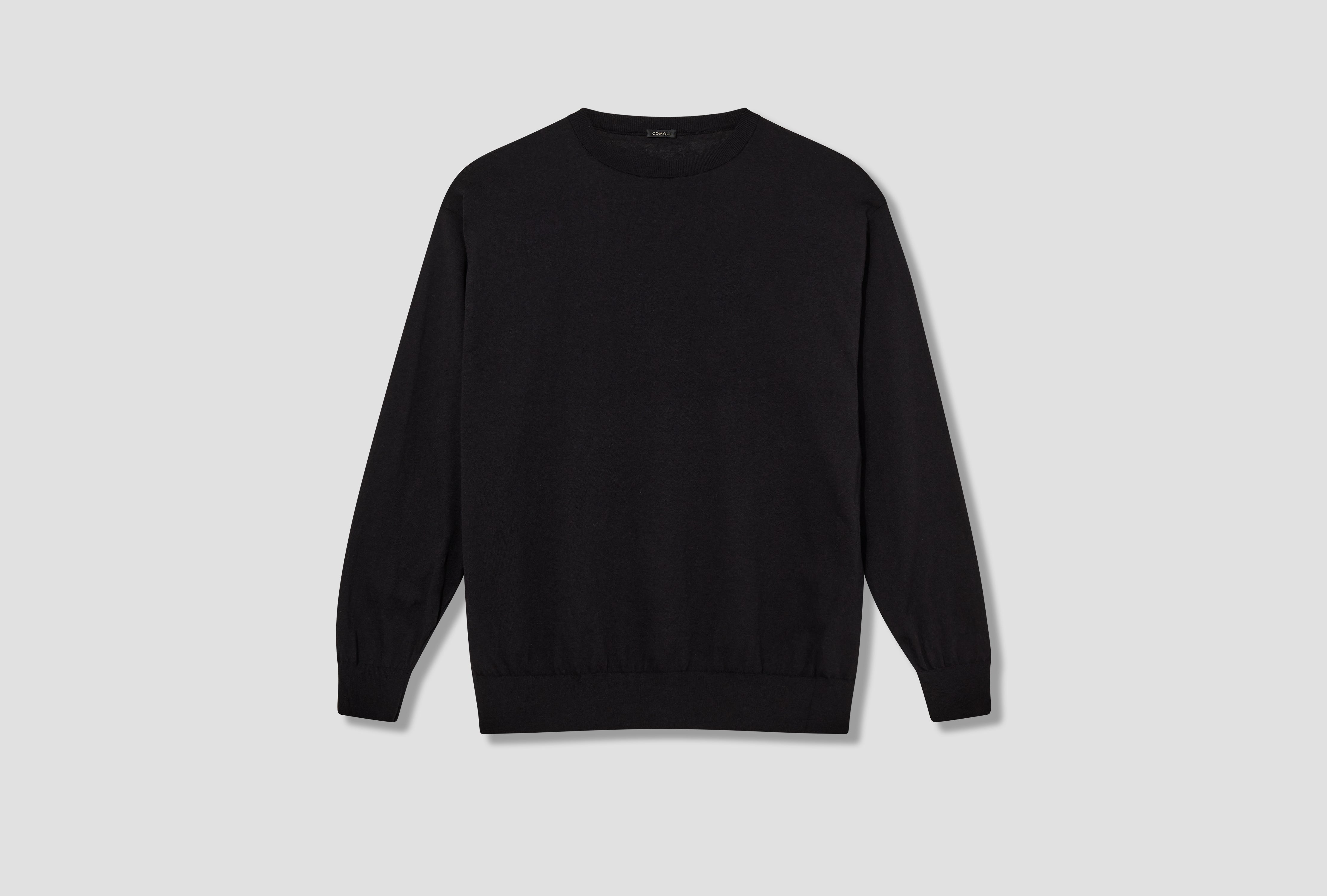 COTTON CREW NECK KNIT B01-06001 Black