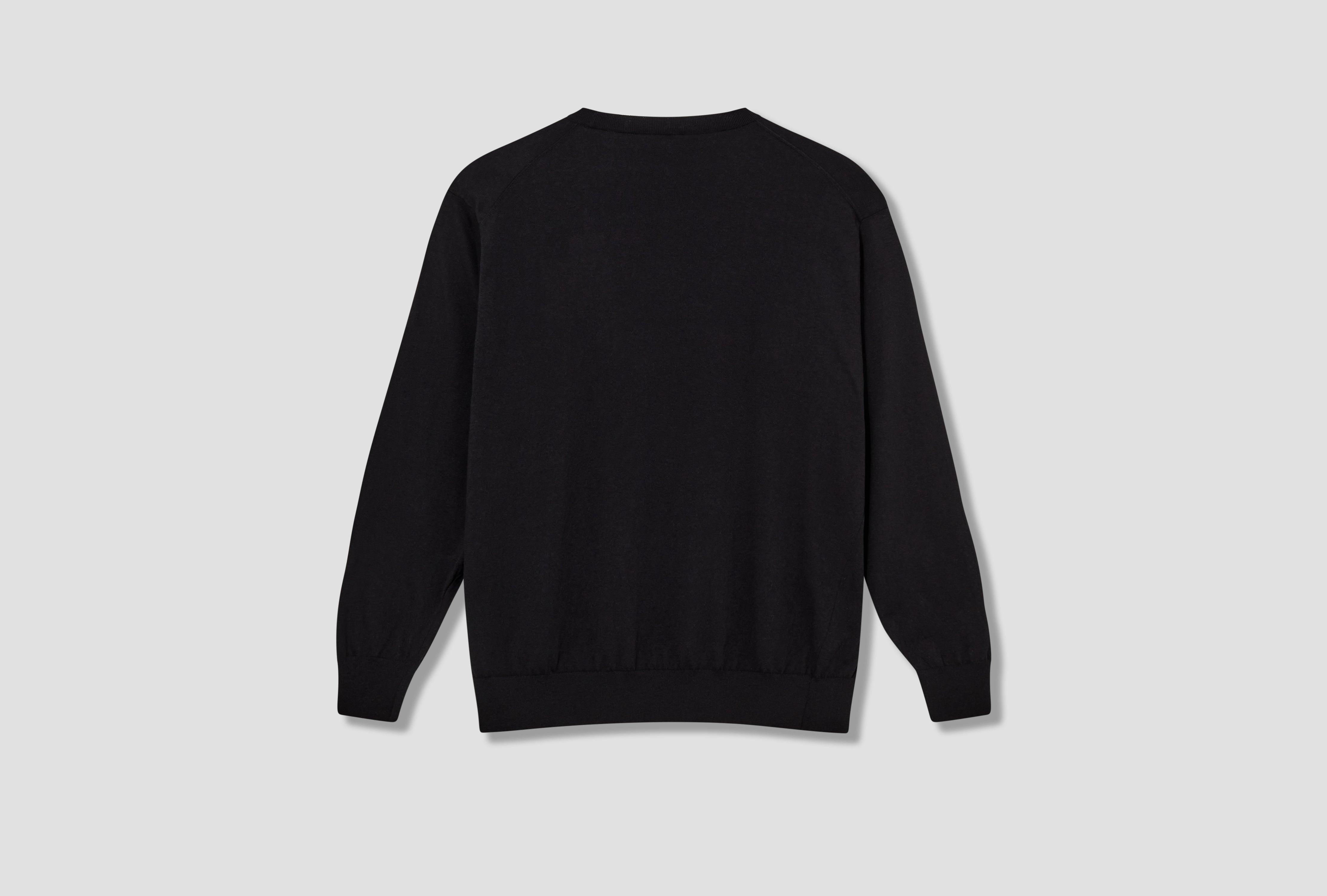 COTTON CREW NECK KNIT B01-06001 Black