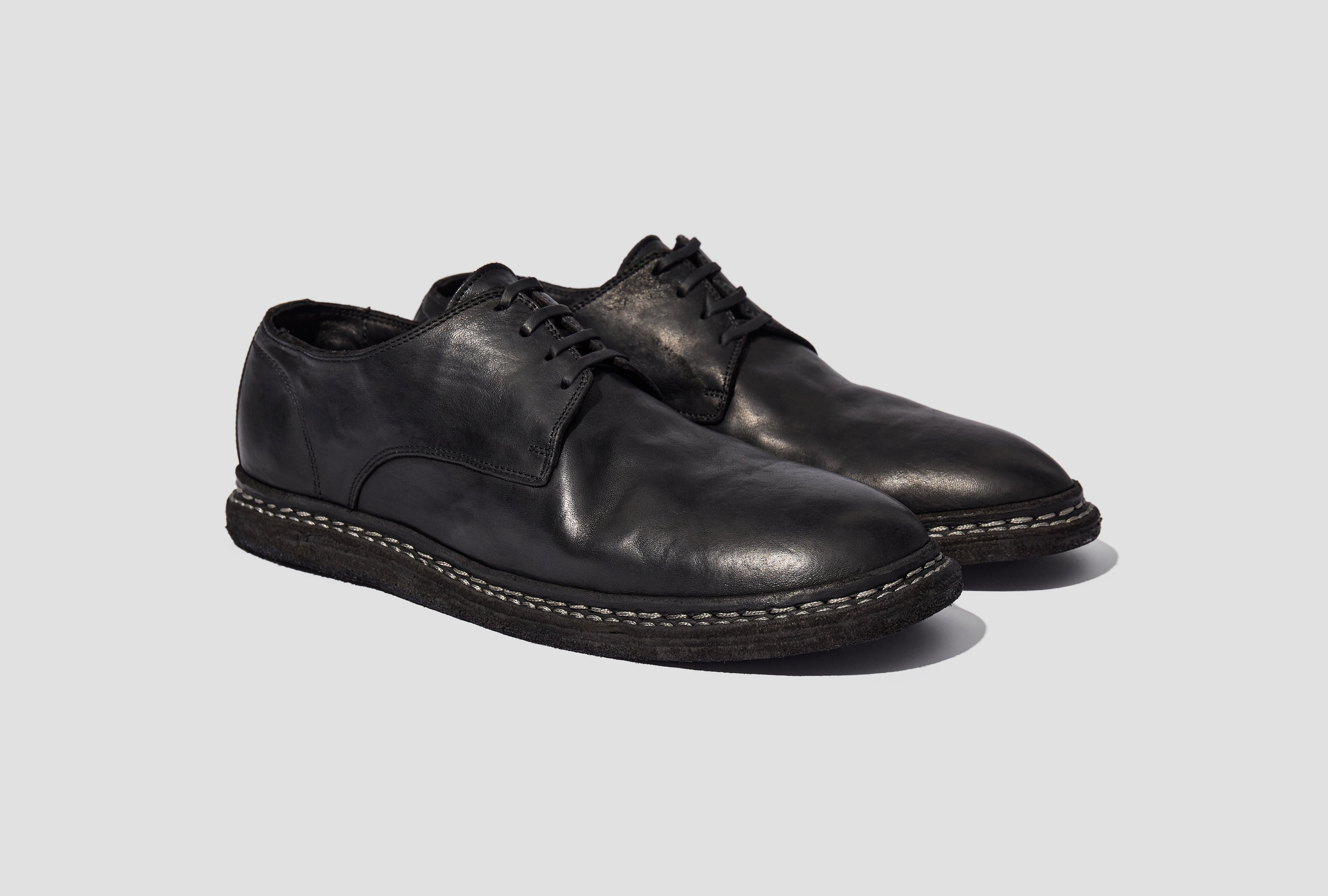 DERBY SHOE - HORSE FULL GRAIN CV / SOLE LEATHER - BLKT 9920_N