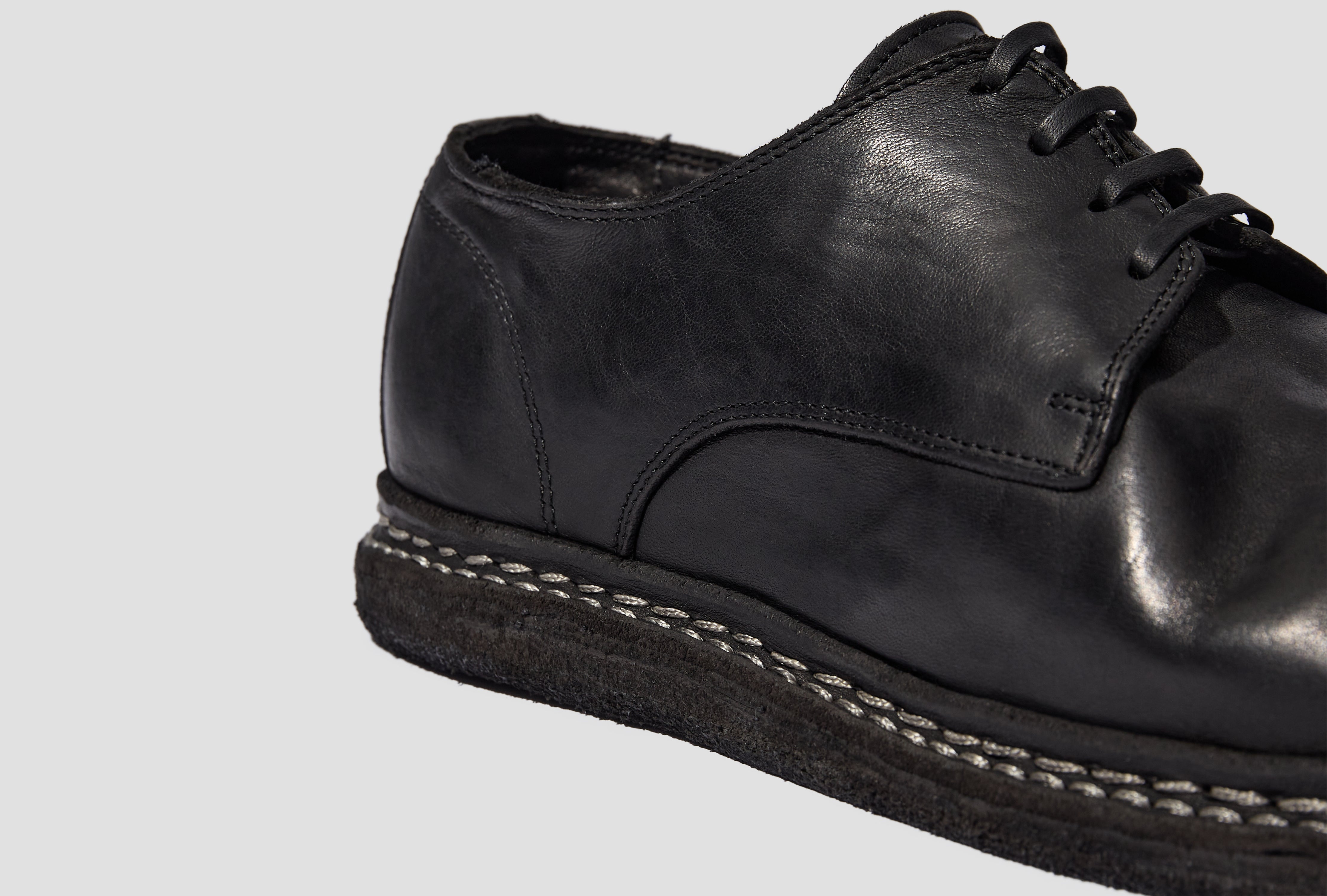 DERBY SHOE - HORSE FULL GRAIN CV / SOLE LEATHER - BLKT 9920_N
