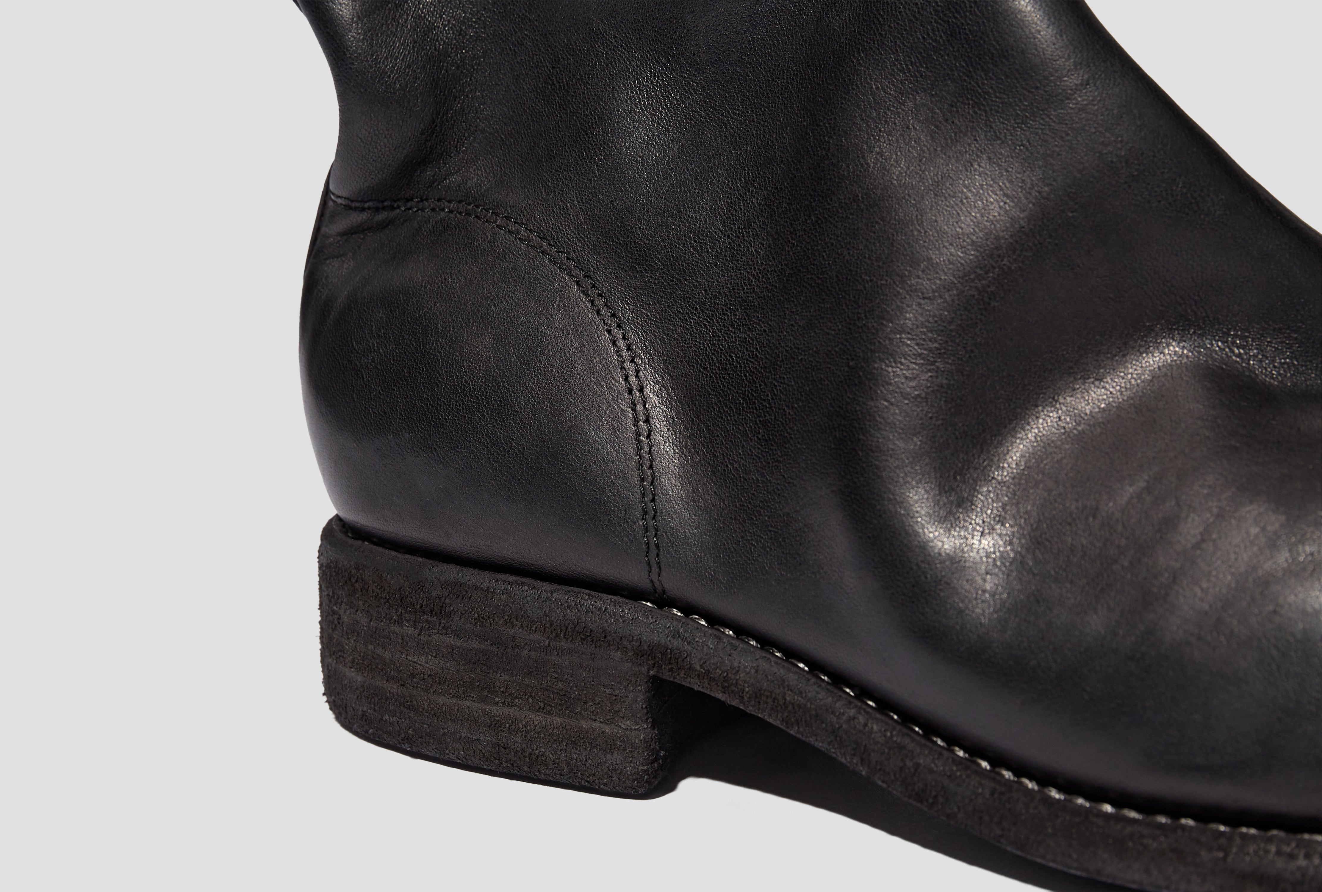 BACK ZIP BOOT - HORSE FULL GRAIN CV / SOLE LEATHER - BLKT 986X
