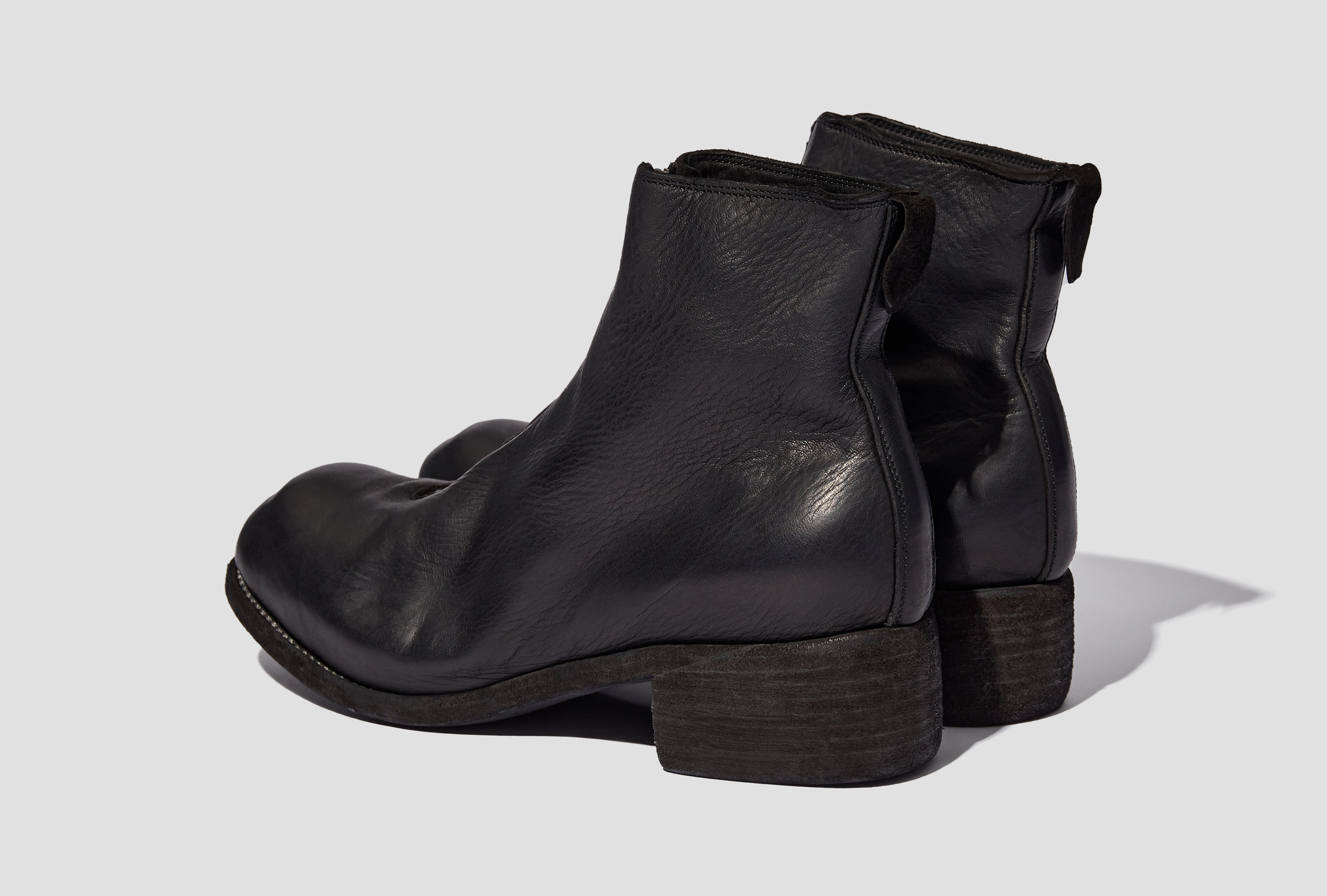 FRONT ZIP BOOT- HORSE FULL GRAIN CV / SOLE LEATHER – BLKT PL1