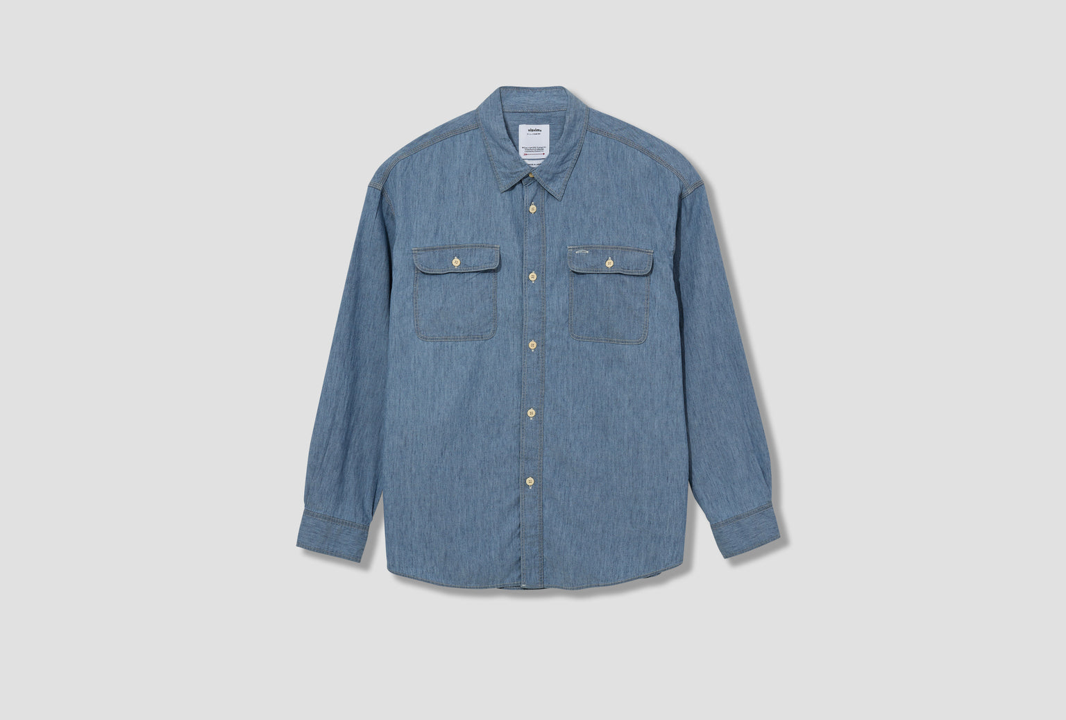 LANGER CHAMBRAY L/S (C/SI) 0125105011023 Light blue