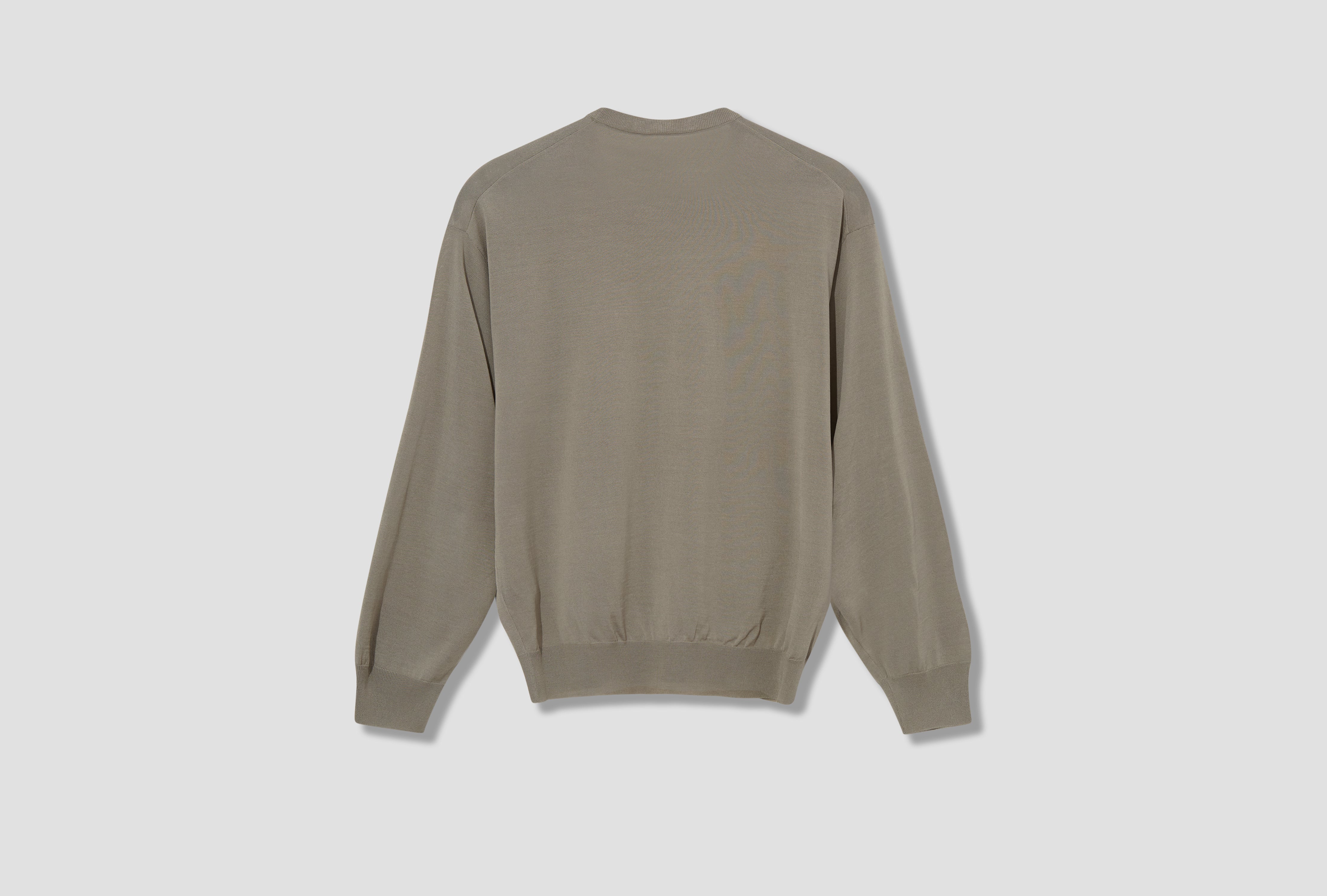 WOOL SILK KNIT TUCKED LS ST.1146 Grey