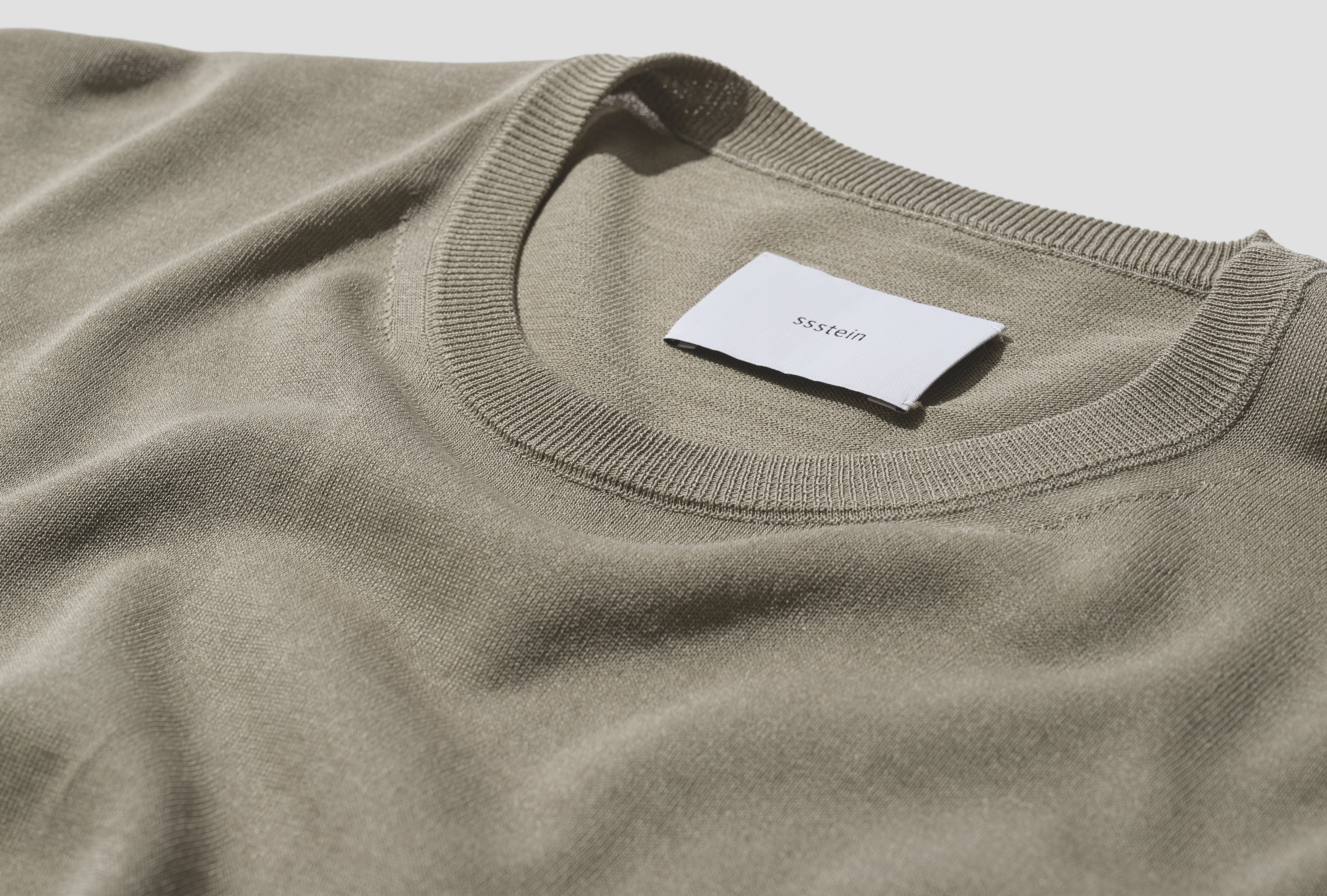 WOOL SILK KNIT TUCKED LS ST.1146 Grey