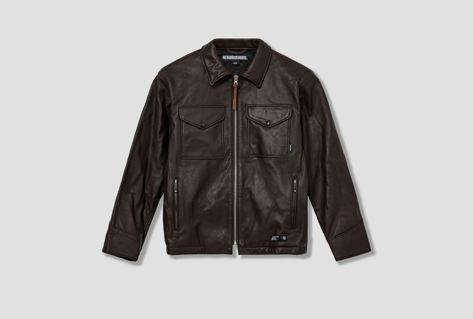LEATHER PM JACKET 251SZNH-JKM01 Brown