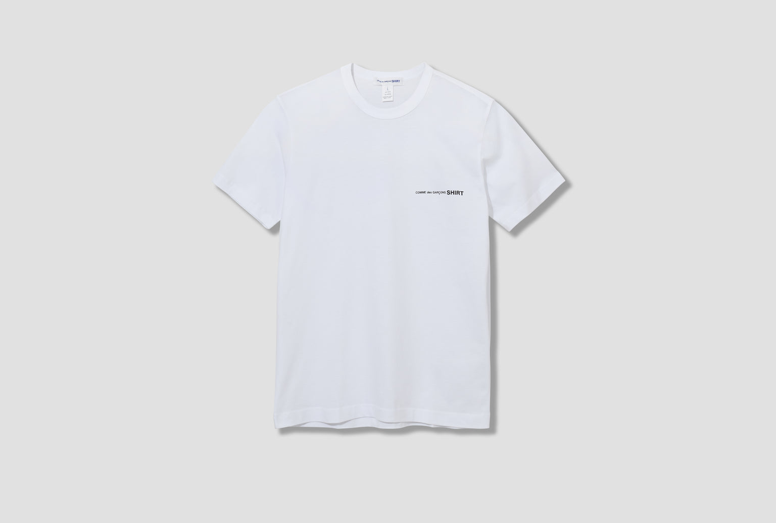 COTTON JERSEY PLAIN WITH PRINTED "CDG SHIRT" LOGO ON CHEST FO-T026-S25 White
