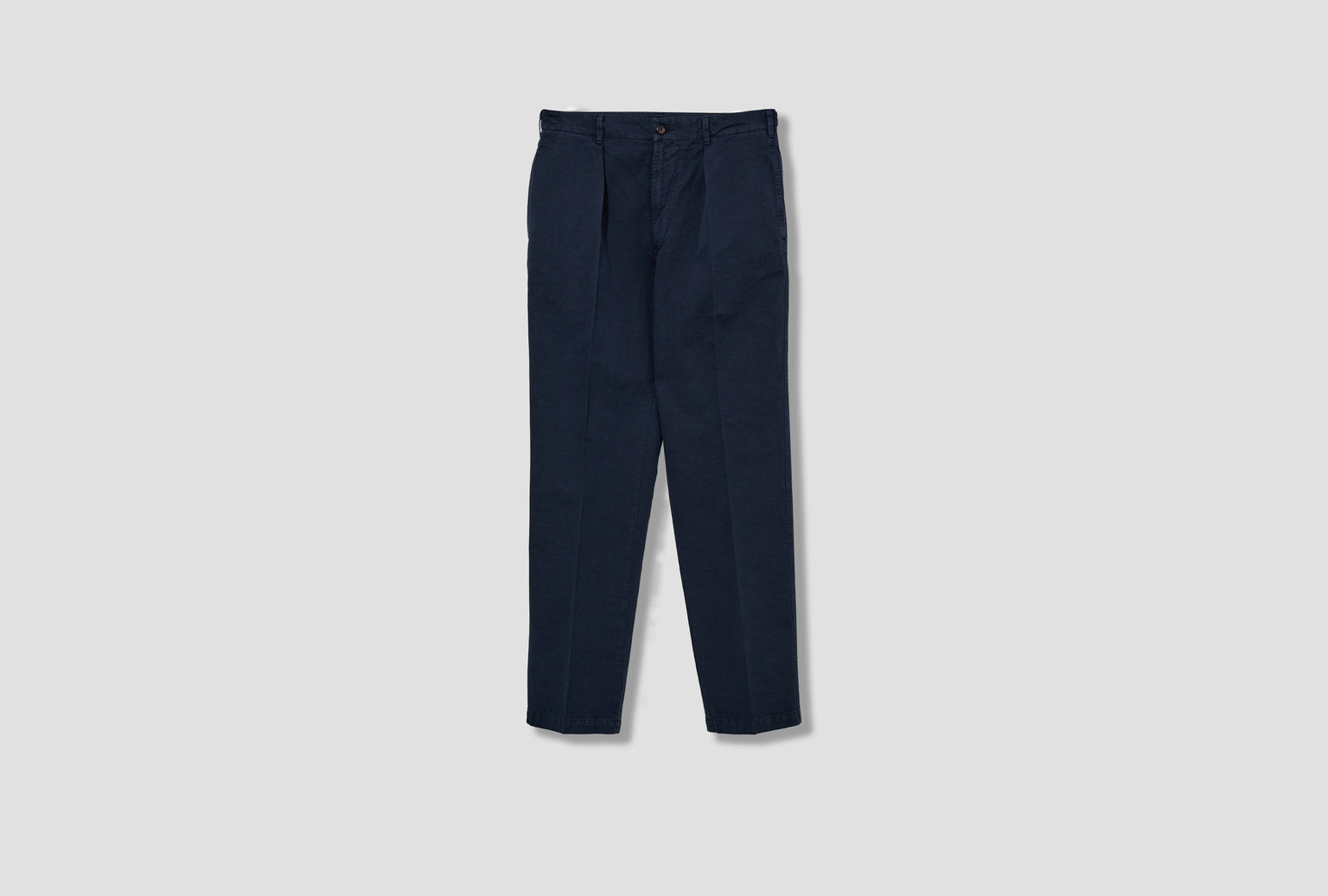 COTTON LINEN ONE PLEAT CHINO DR2A6C 24117-01 Navy