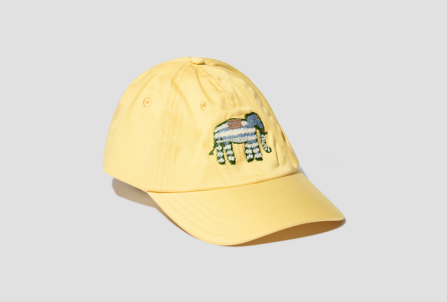 ELEPHANT EMBROIDERED BASEBALL CAP DR1AG2 25109-01 Yellow
