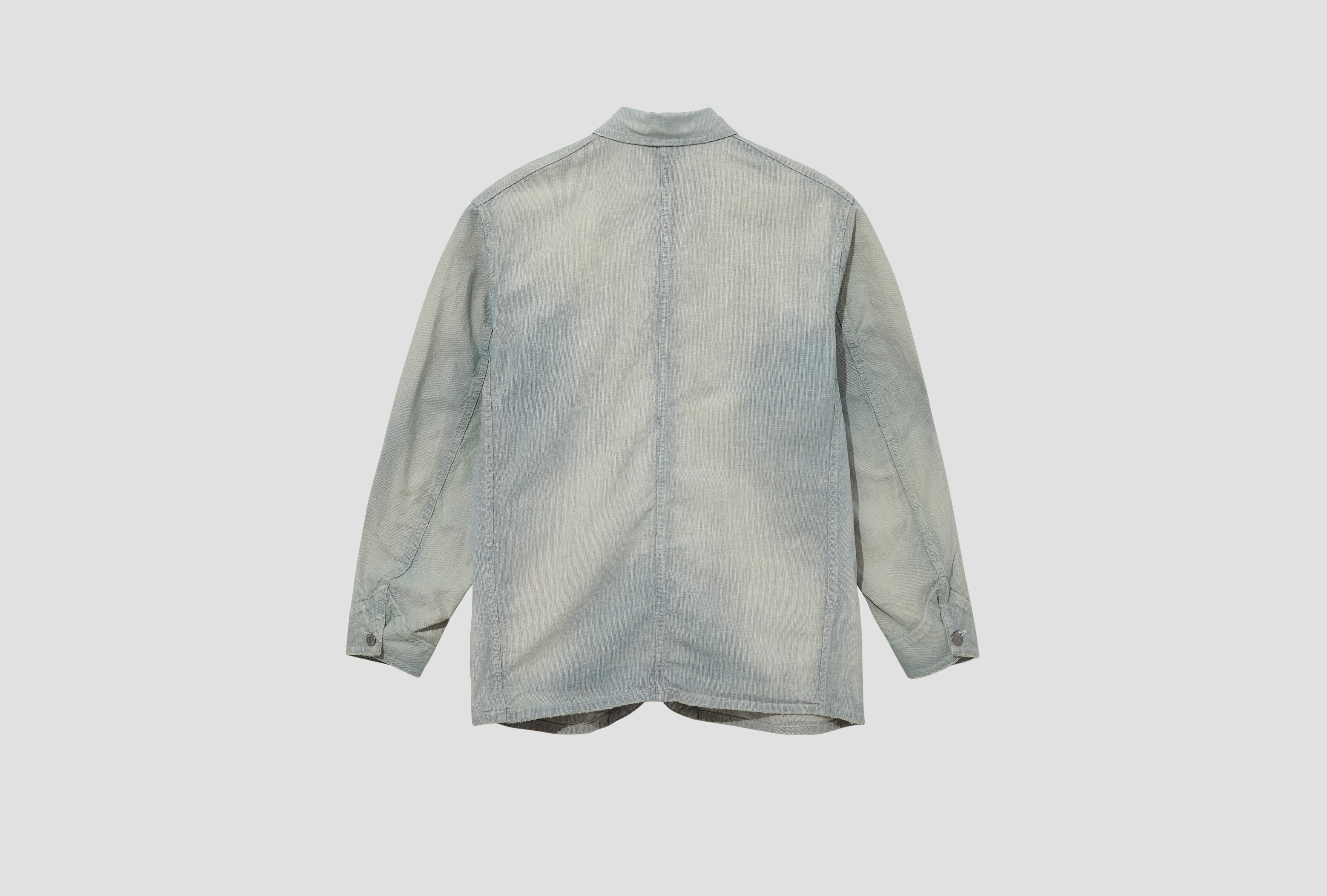 INDIGO PIN CHECK COVERALL 25SAP-01-27H Light blue