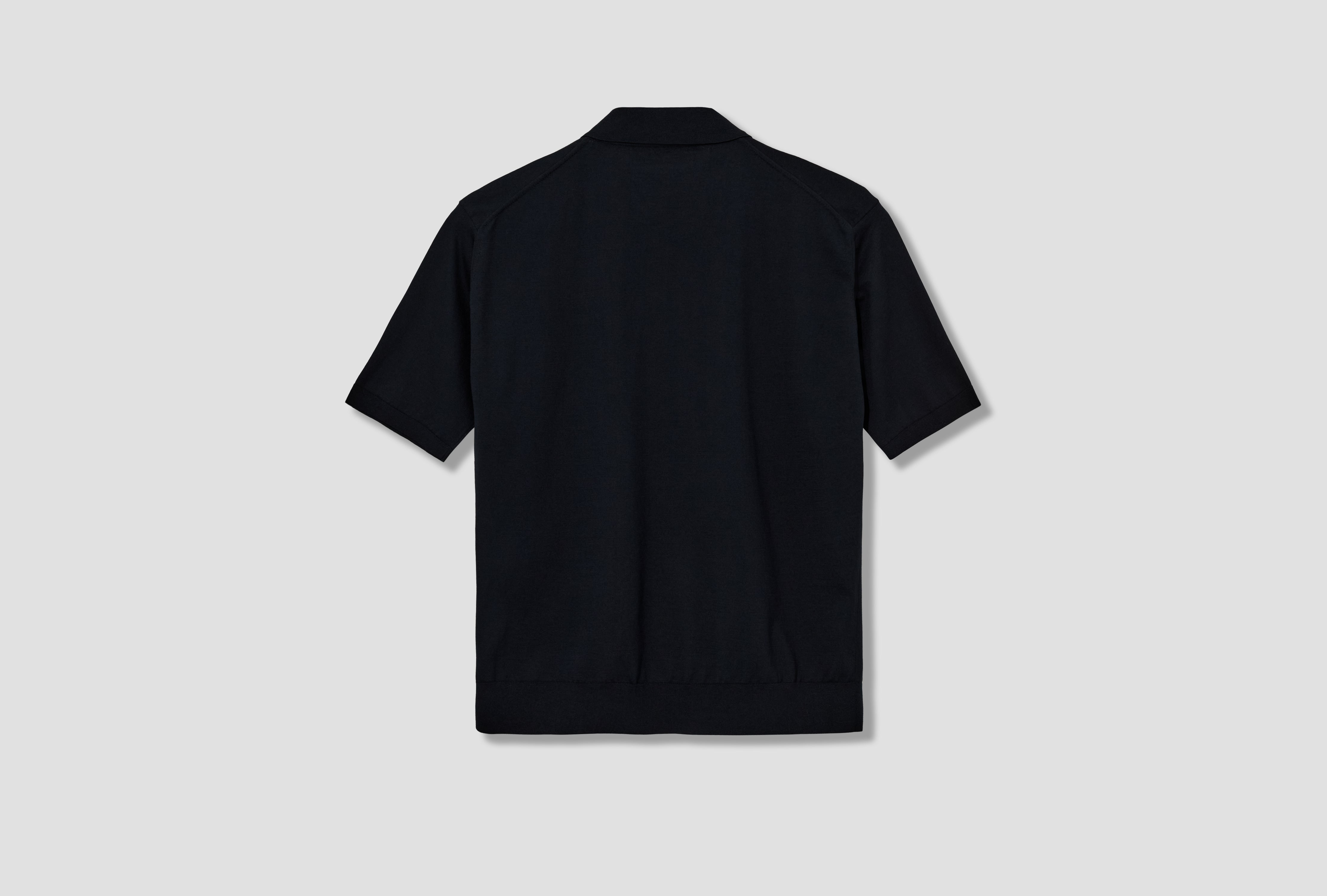 SUPER HIGH GAUGE COTTON KNIT POLO A25SP02KA Navy