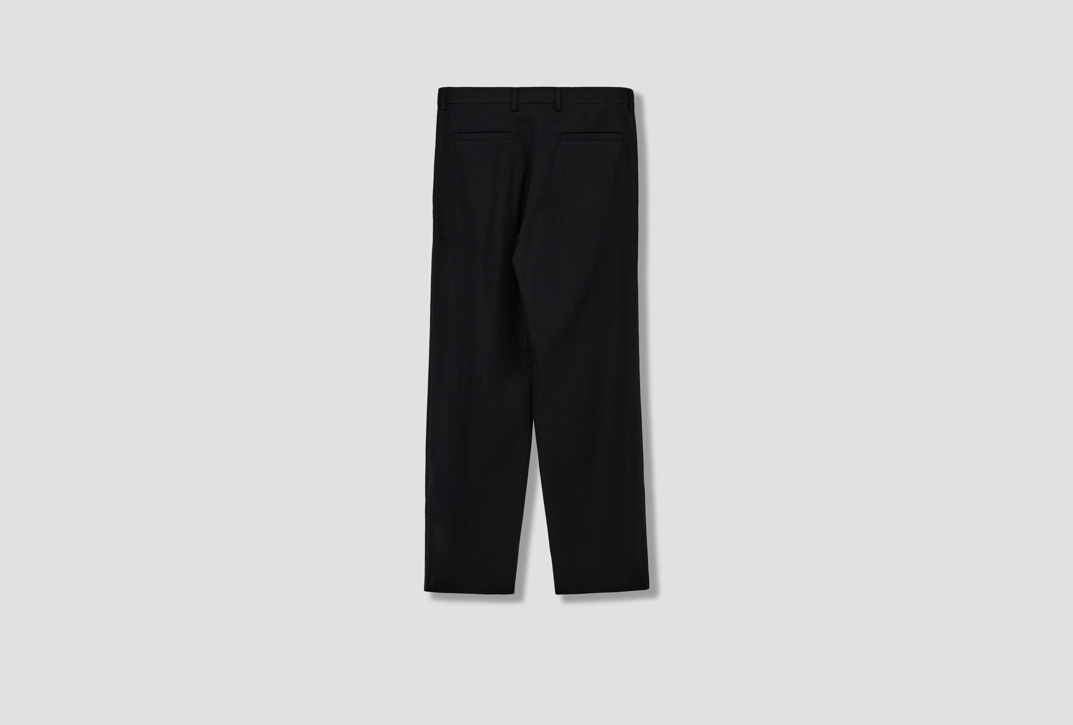 LIGHT COTTON WOOL VIYELLA SLACKS A25SP02KV Black