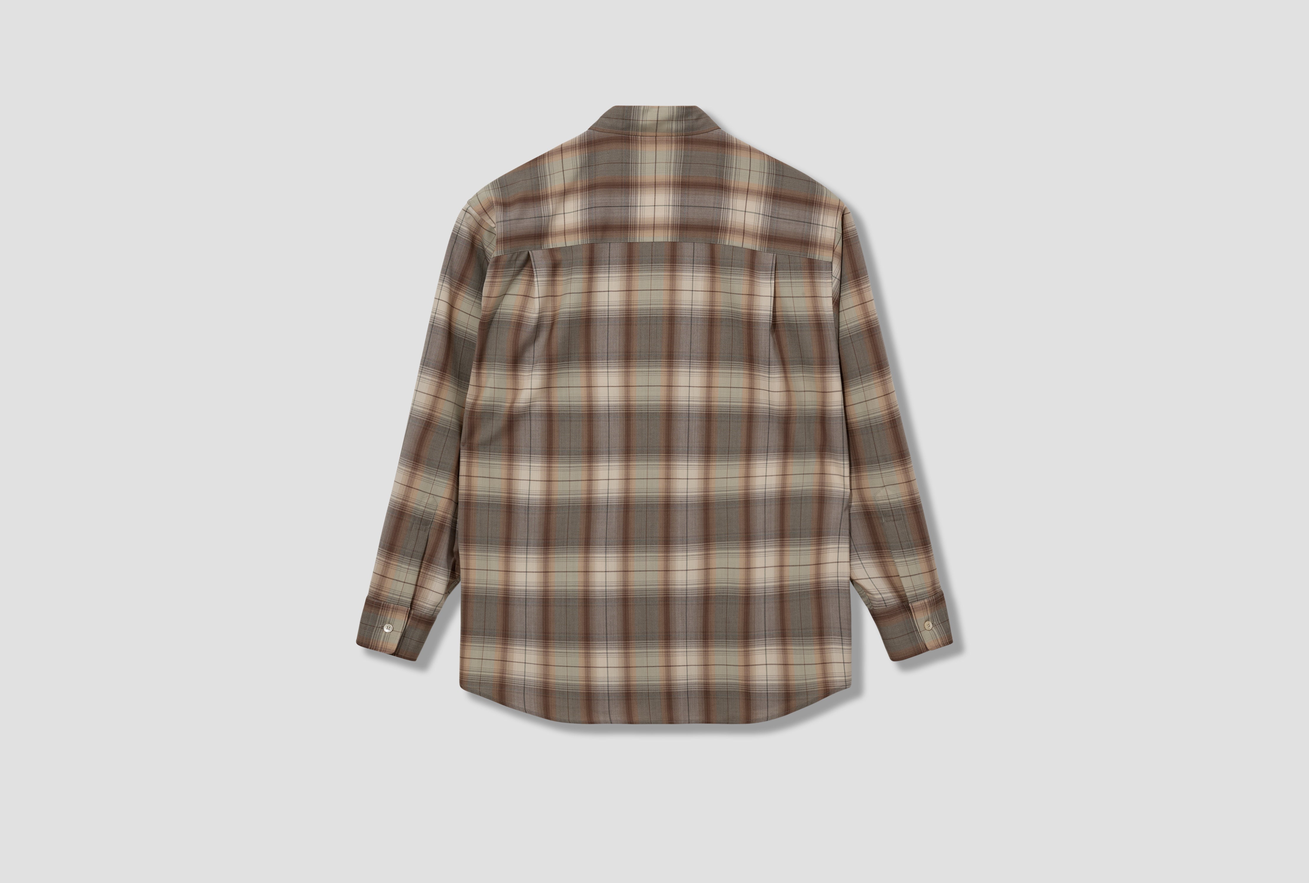 SUPER LIGHT WOOL CHECK SHIRT A25SS01LC Grey