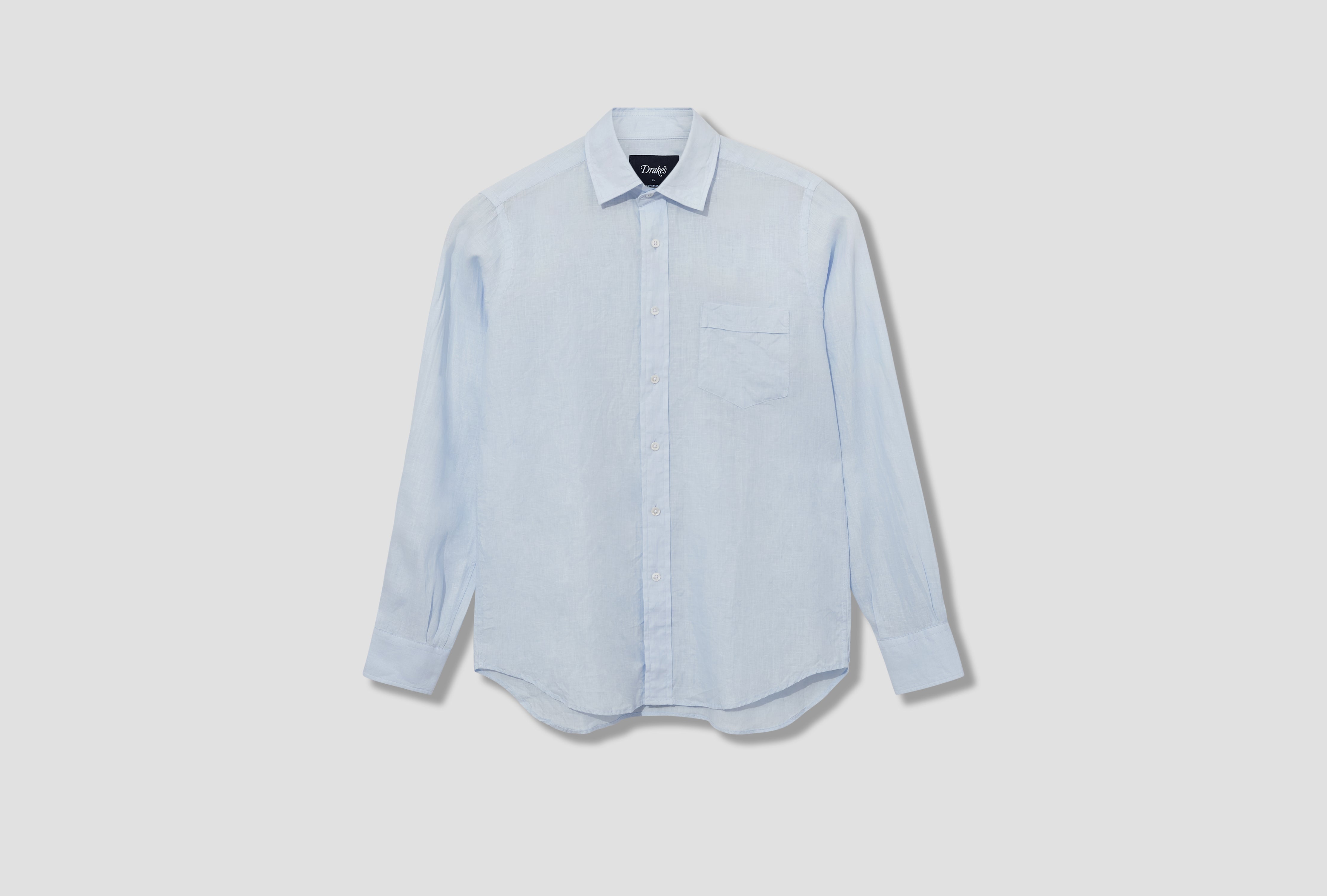THE LINEN SUMMER SHIRT DR2A4E 21915-09 Light blue