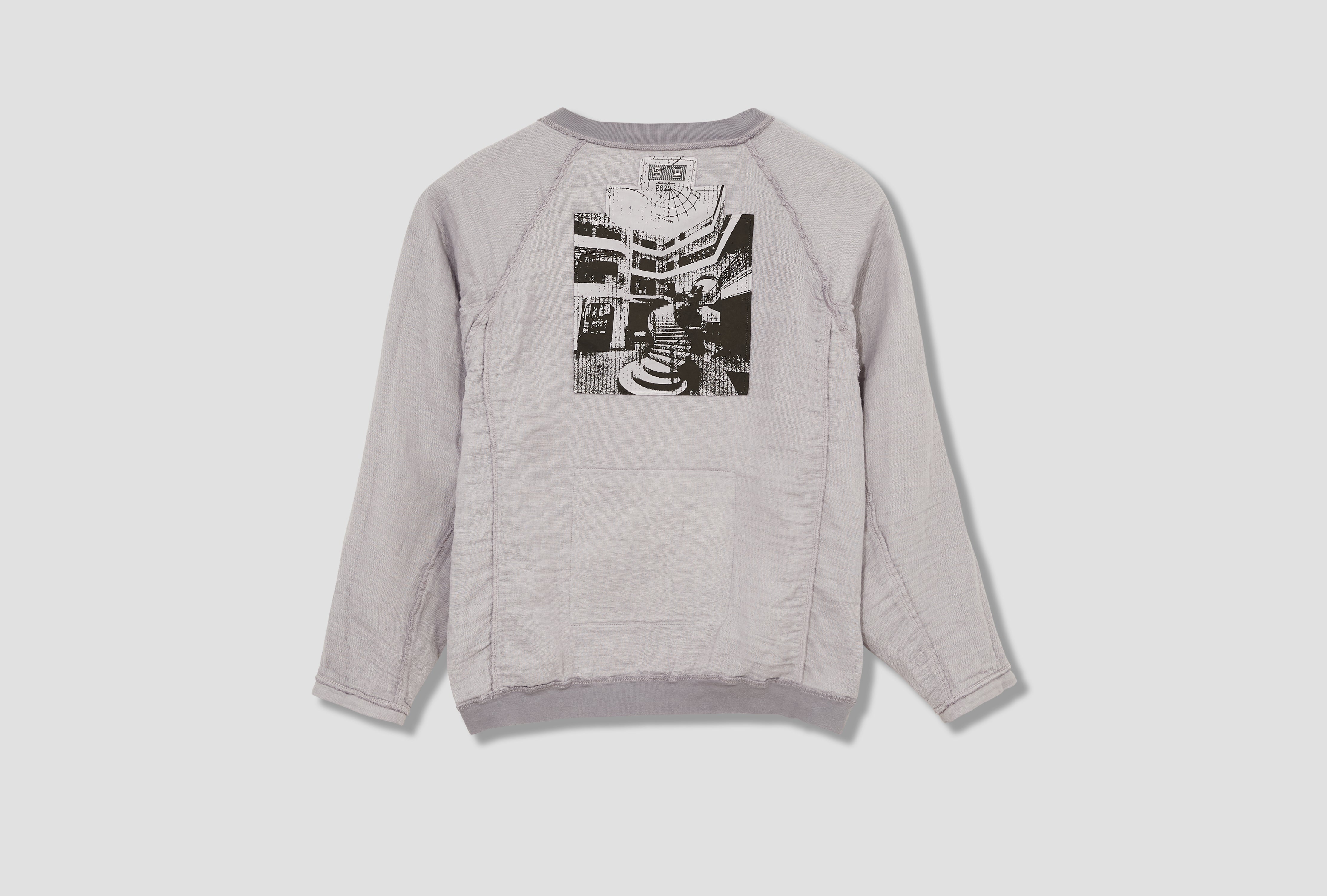 OVERDYE RAGLAN GAUZE LONG SLEEVE CES27CS22 Grey