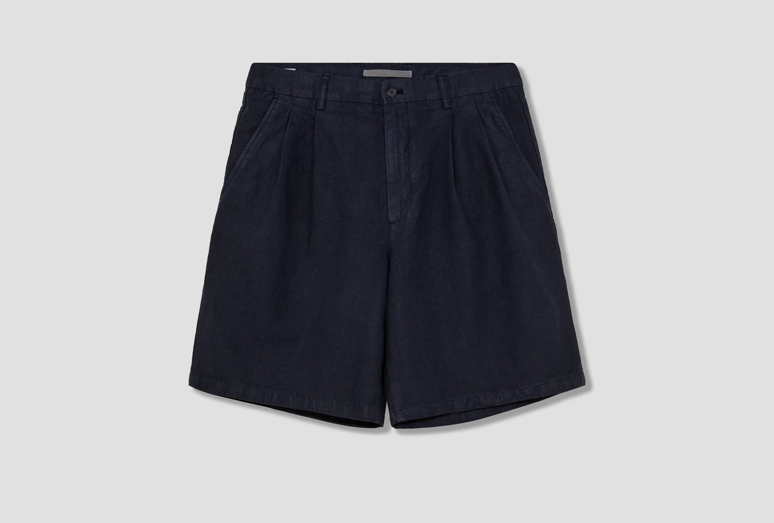 BENN COTTON LINEN SHORTS N35-0617 Navy