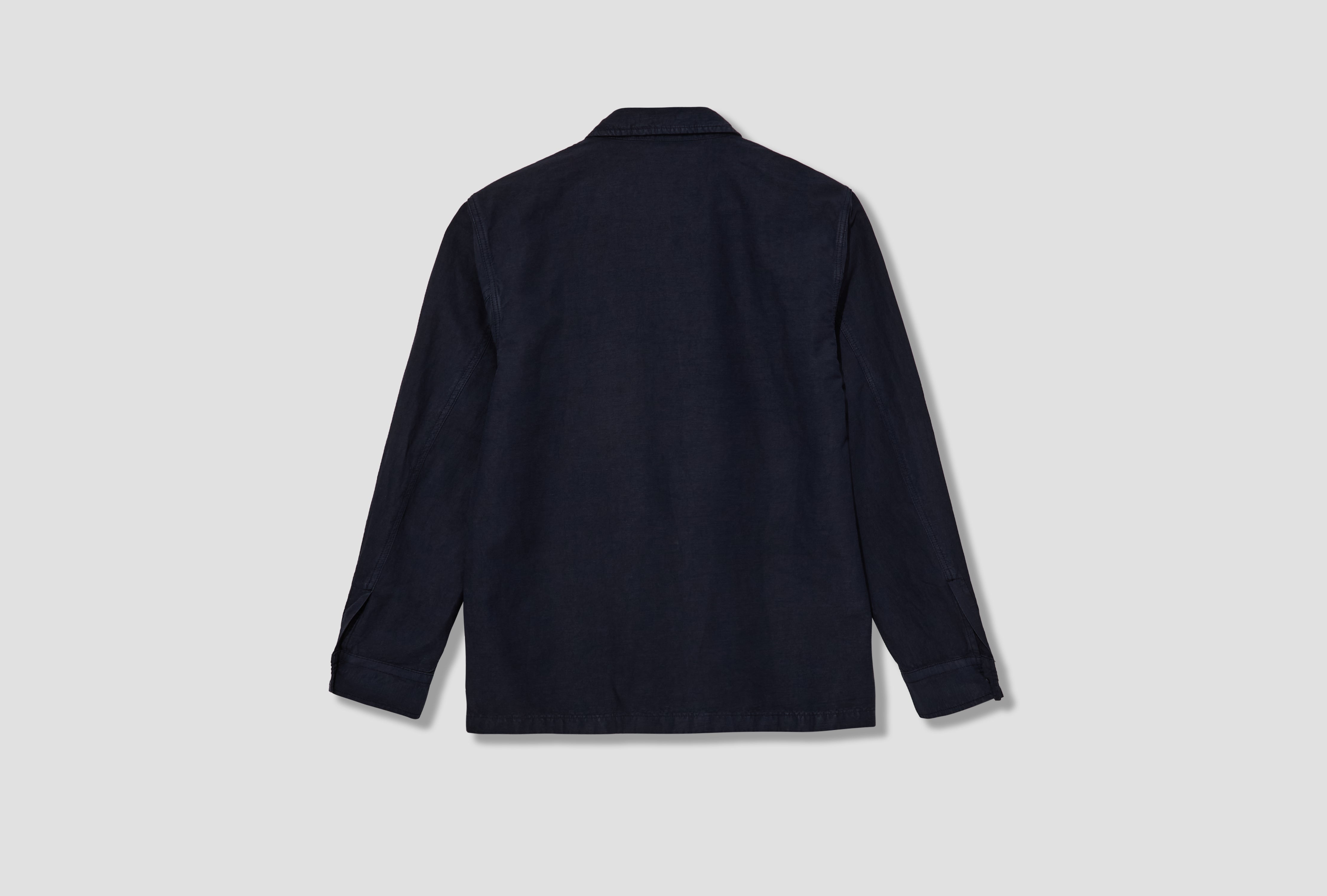 JULIAN COTTON LINEN OVERSHIRT N40-0823 Navy