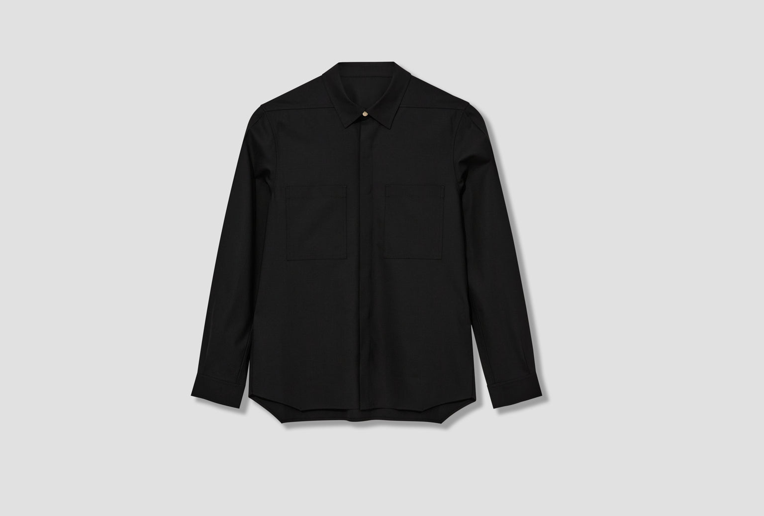 OUTERSHIRT - PAPERL WOOL / BLACK RU02E1235 ZL