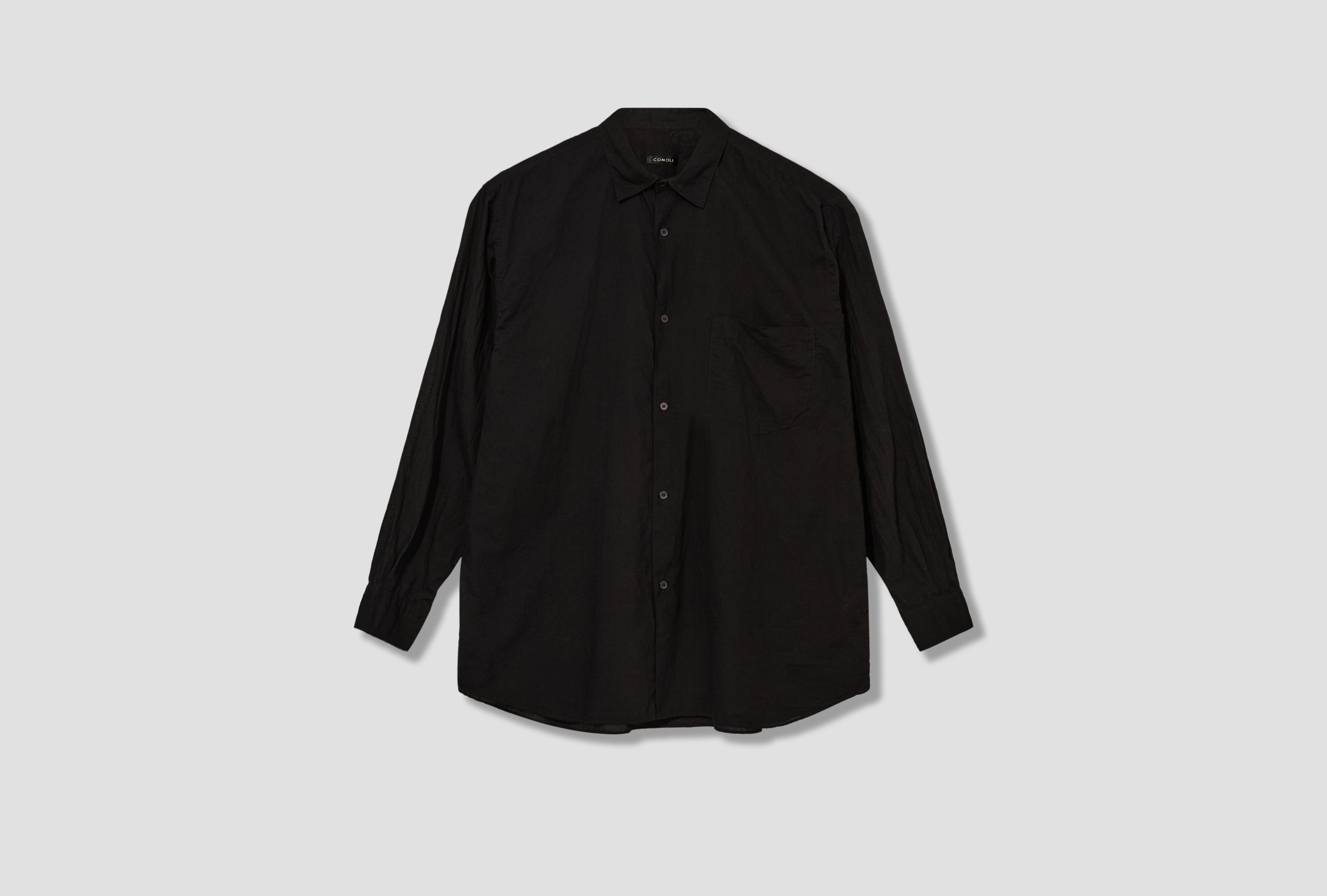 KHADI COTTON COMOLI SHIRT B01-02011 Black