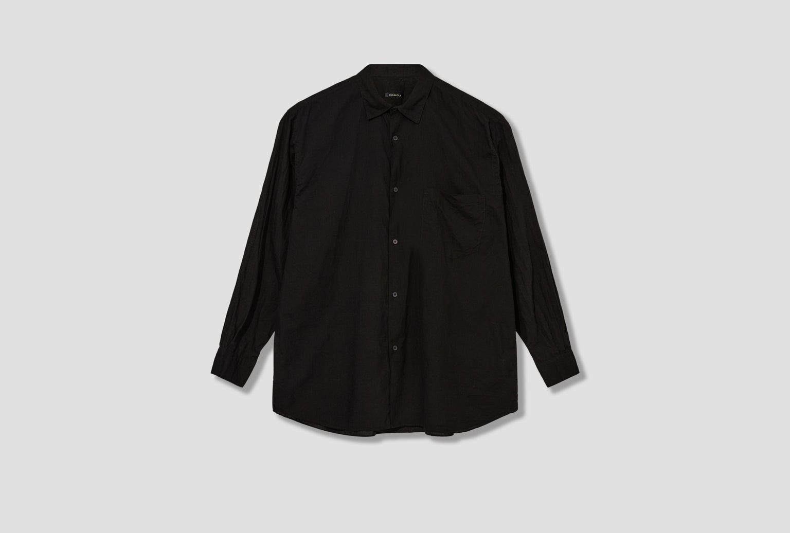KHADI COTTON COMOLI SHIRT B01-02011 Black
