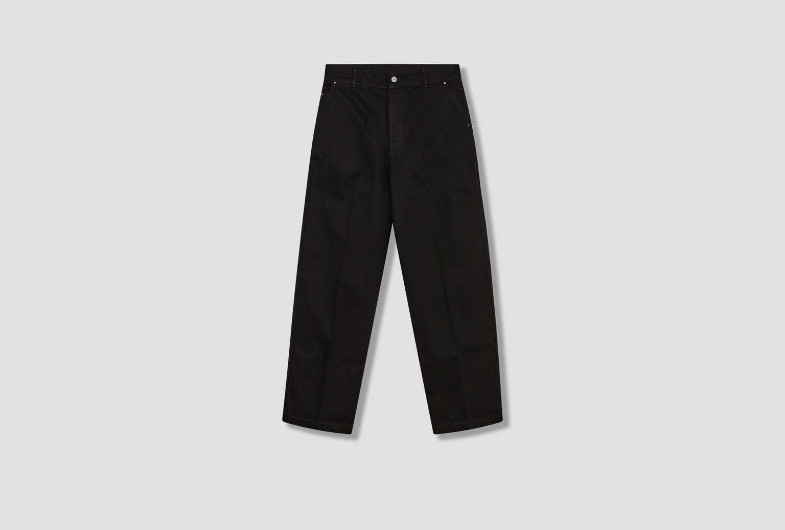 MAXI BARREL WORKWEAR PANTS - HEAVY BLACK DENIM PA1261 LD1055 Black