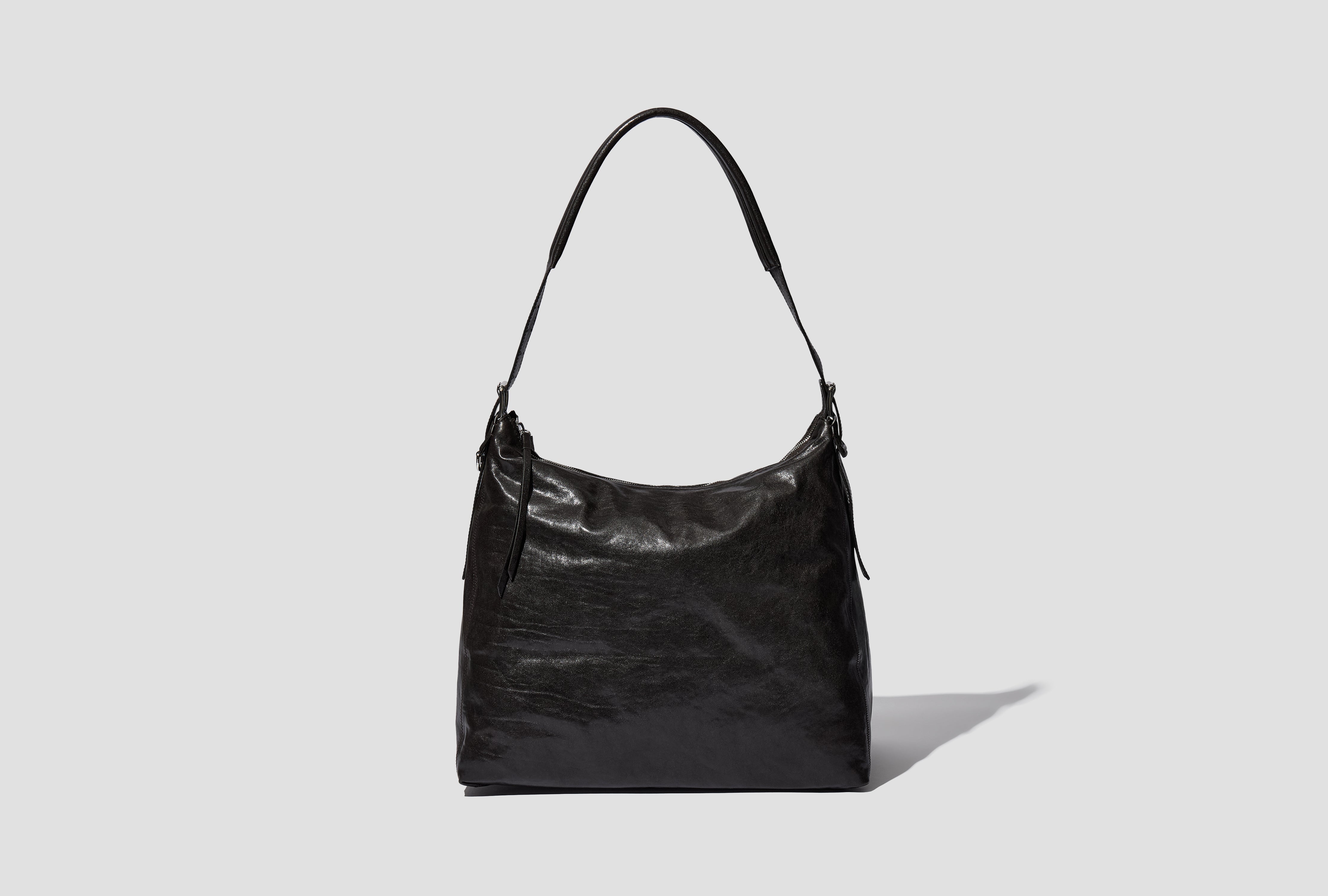 BELTED HOBO BAG - PAPER LUX LEATHER BG0189 LL0108 Dark brown