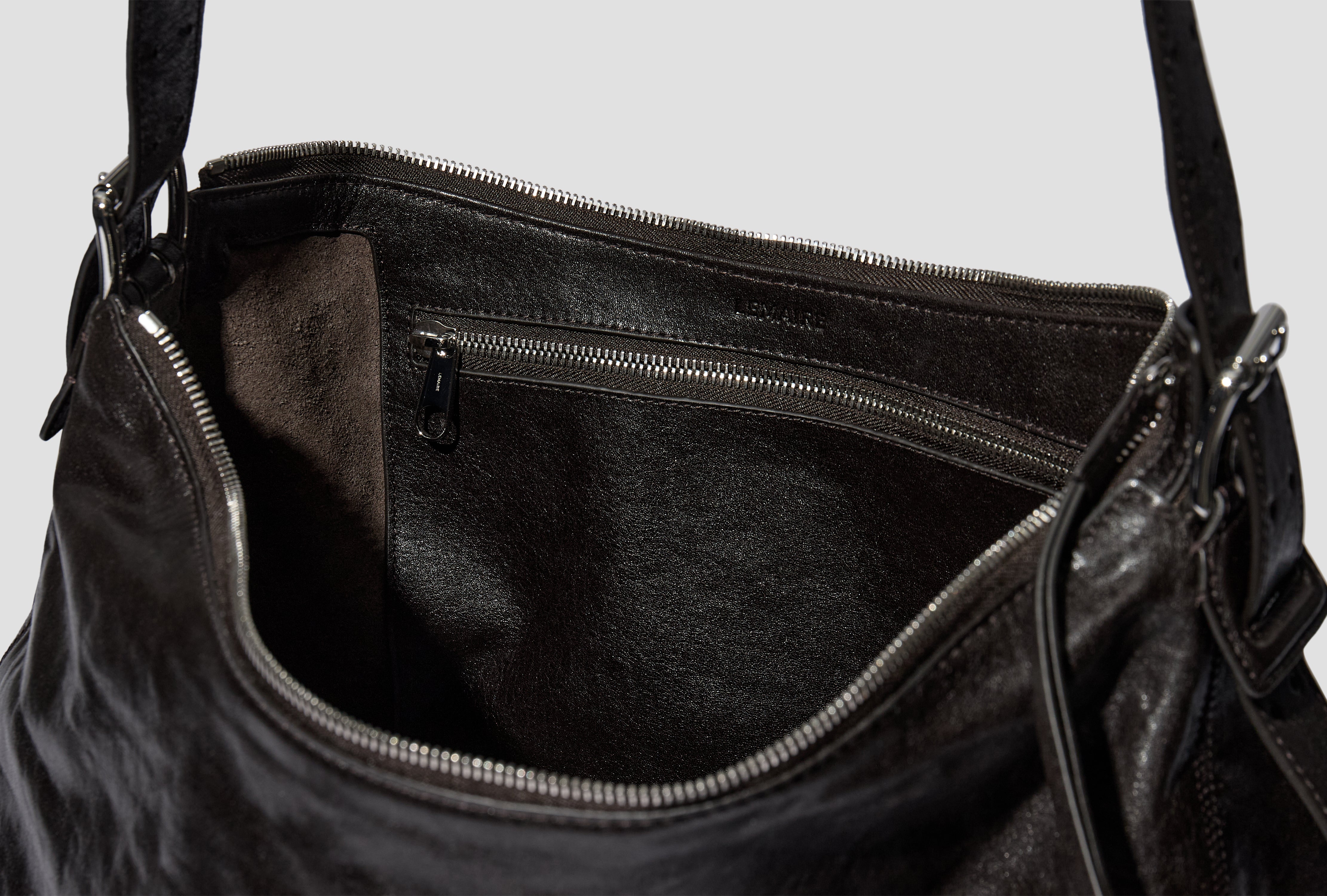 BELTED HOBO BAG - PAPER LUX LEATHER BG0189 LL0108 Dark brown