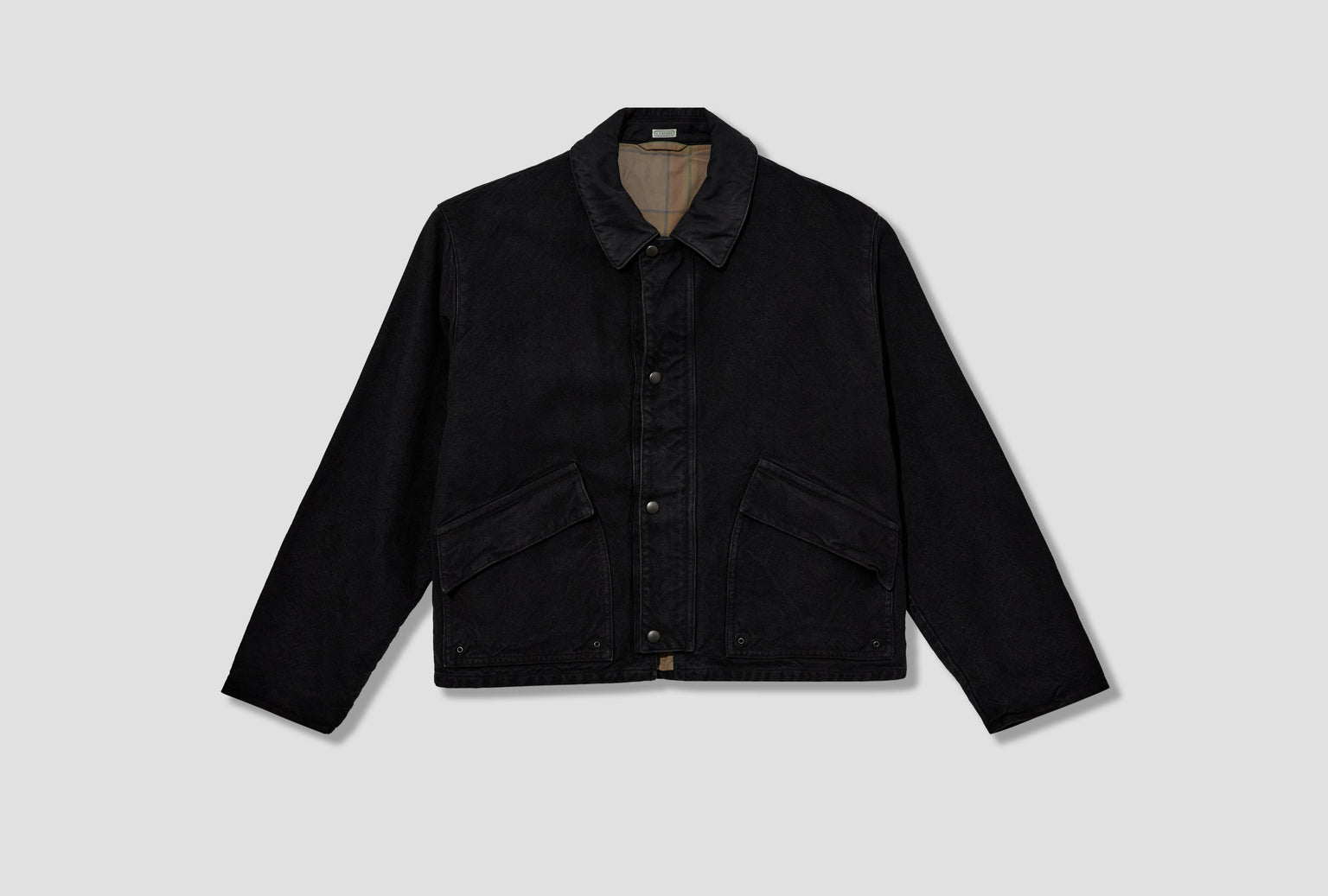 VINTAGE SILK HEMP HUNTING JACKET 25AAP-01-25 Black