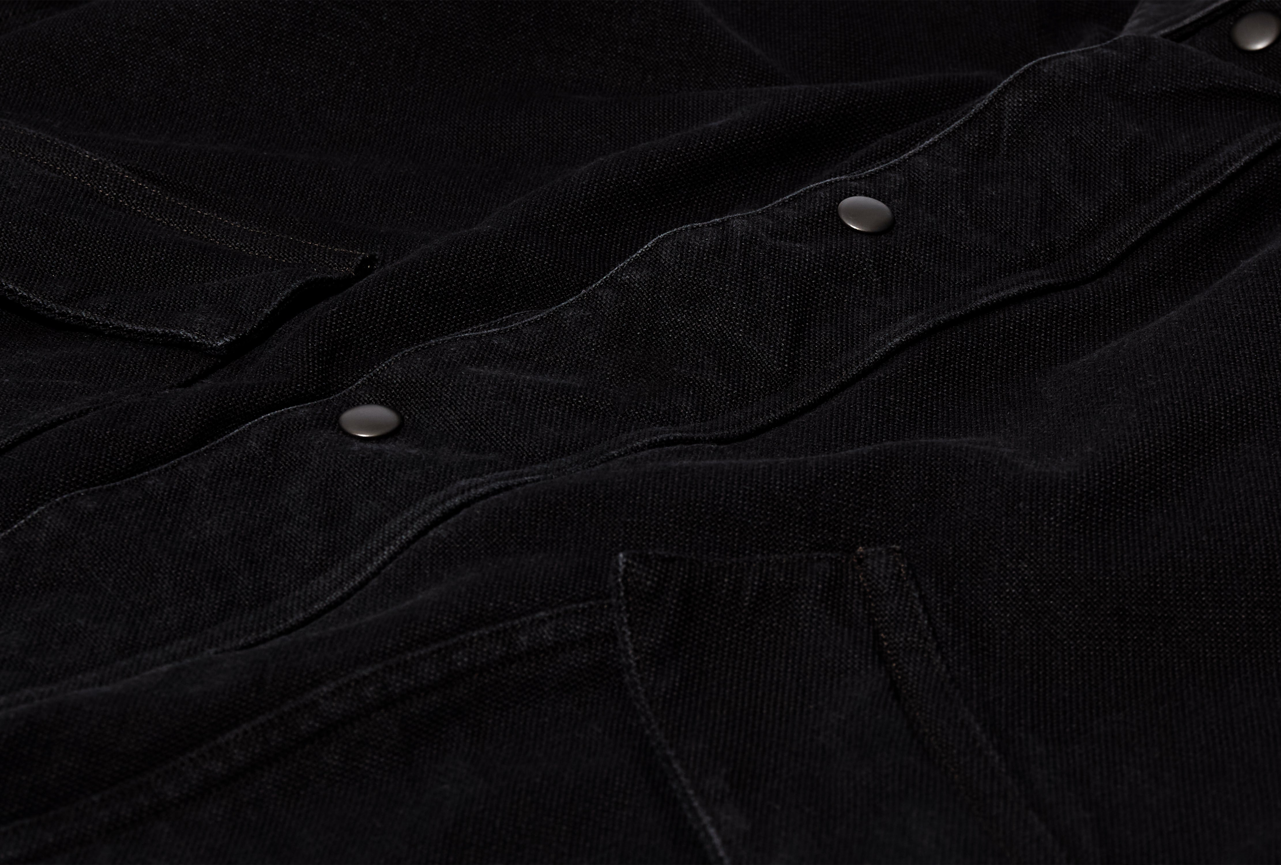 VINTAGE SILK HEMP HUNTING JACKET 25AAP-01-25 Black