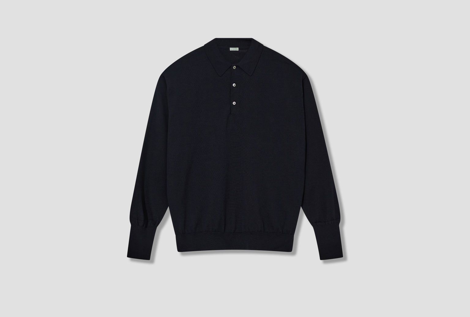 WOOL KNIT L/S POLO SHIRTS 25AAP-03-08 Navy