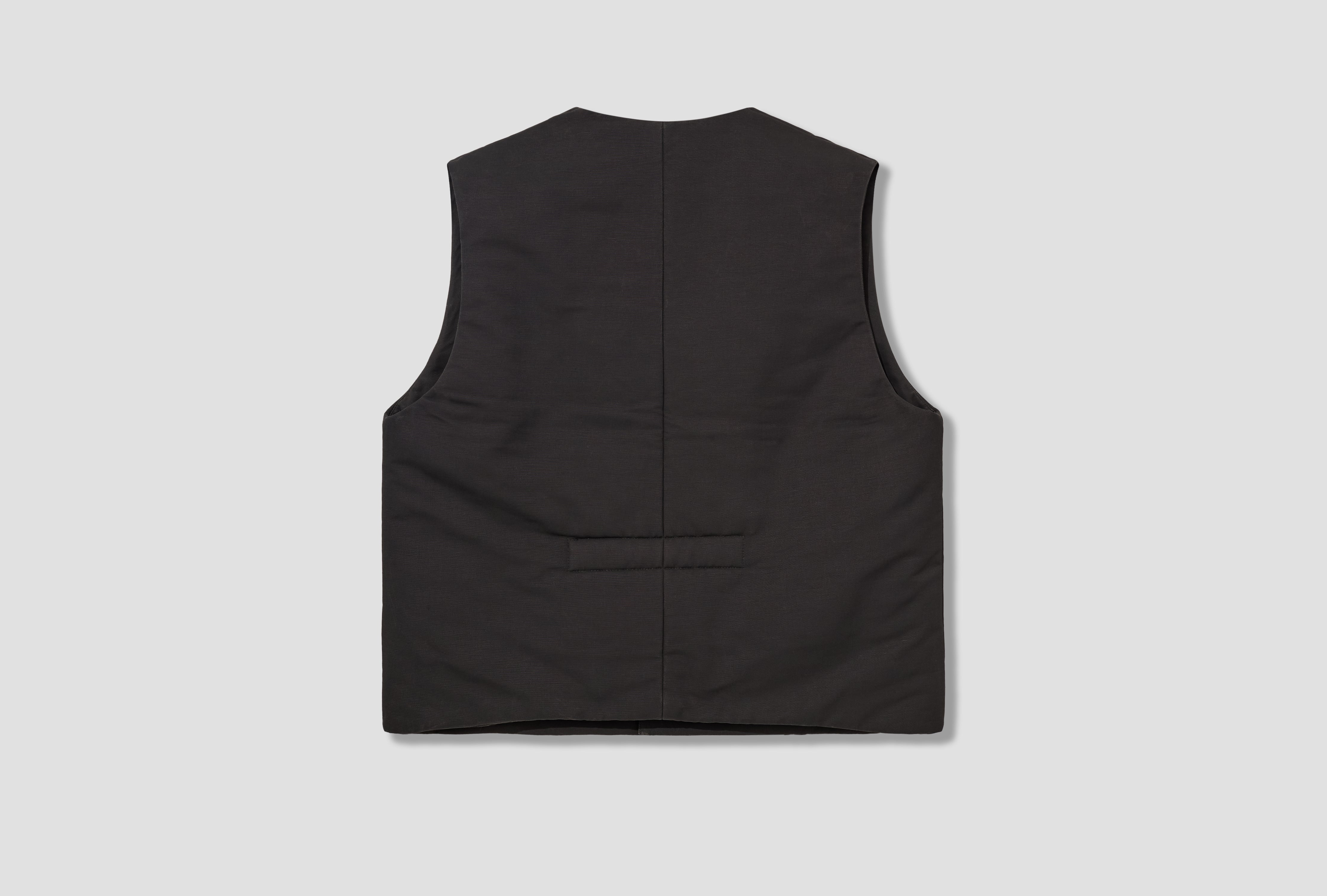 WADDED WAISTCOAT - BLACK AW-025-004