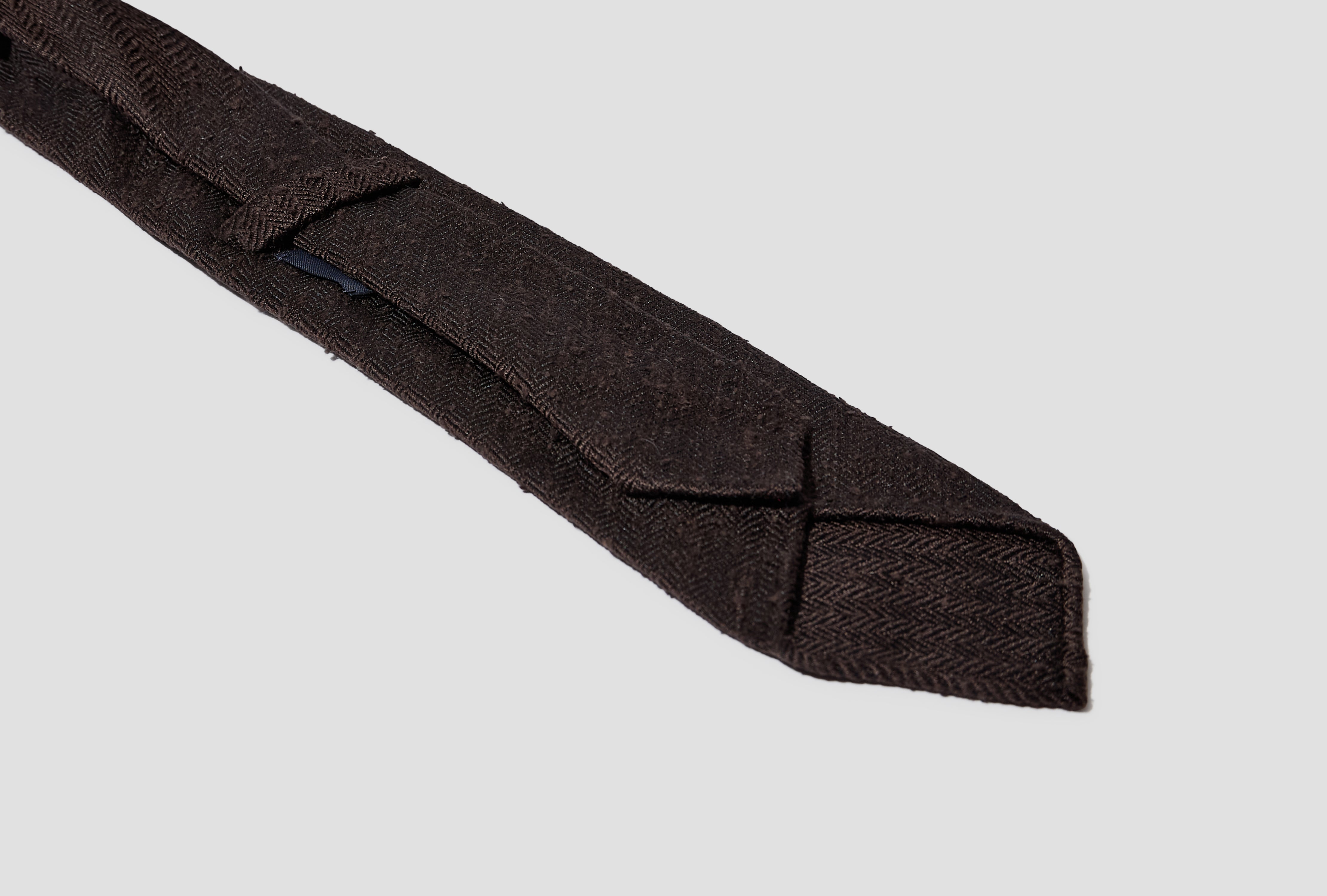 SOLID SHANTUNG SILK TIE DR1AAR 25642-02 Brown
