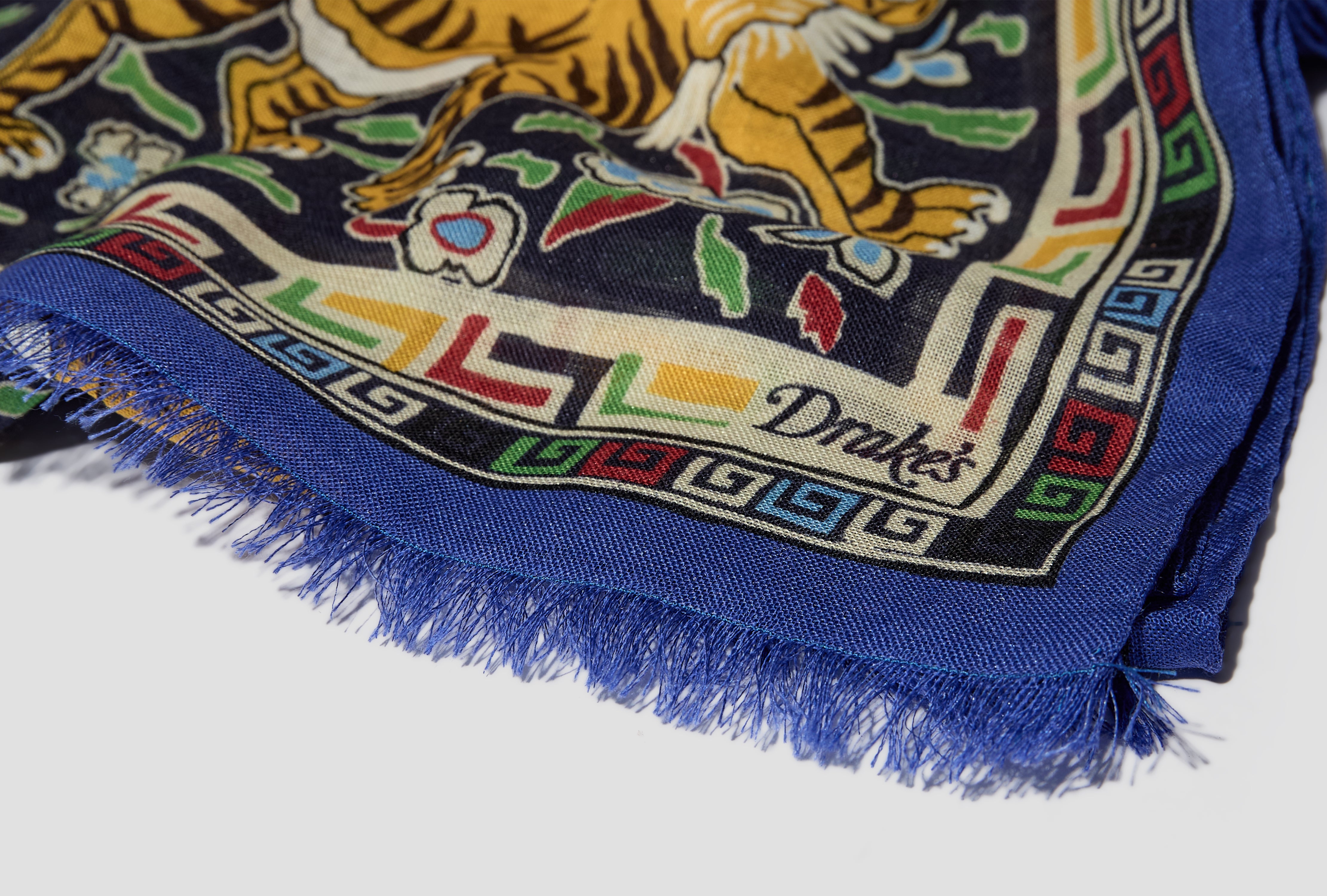 ARCHIVAL JUMBO TIGER PRINTED SCARF DR1AB1 25714-01 Navy