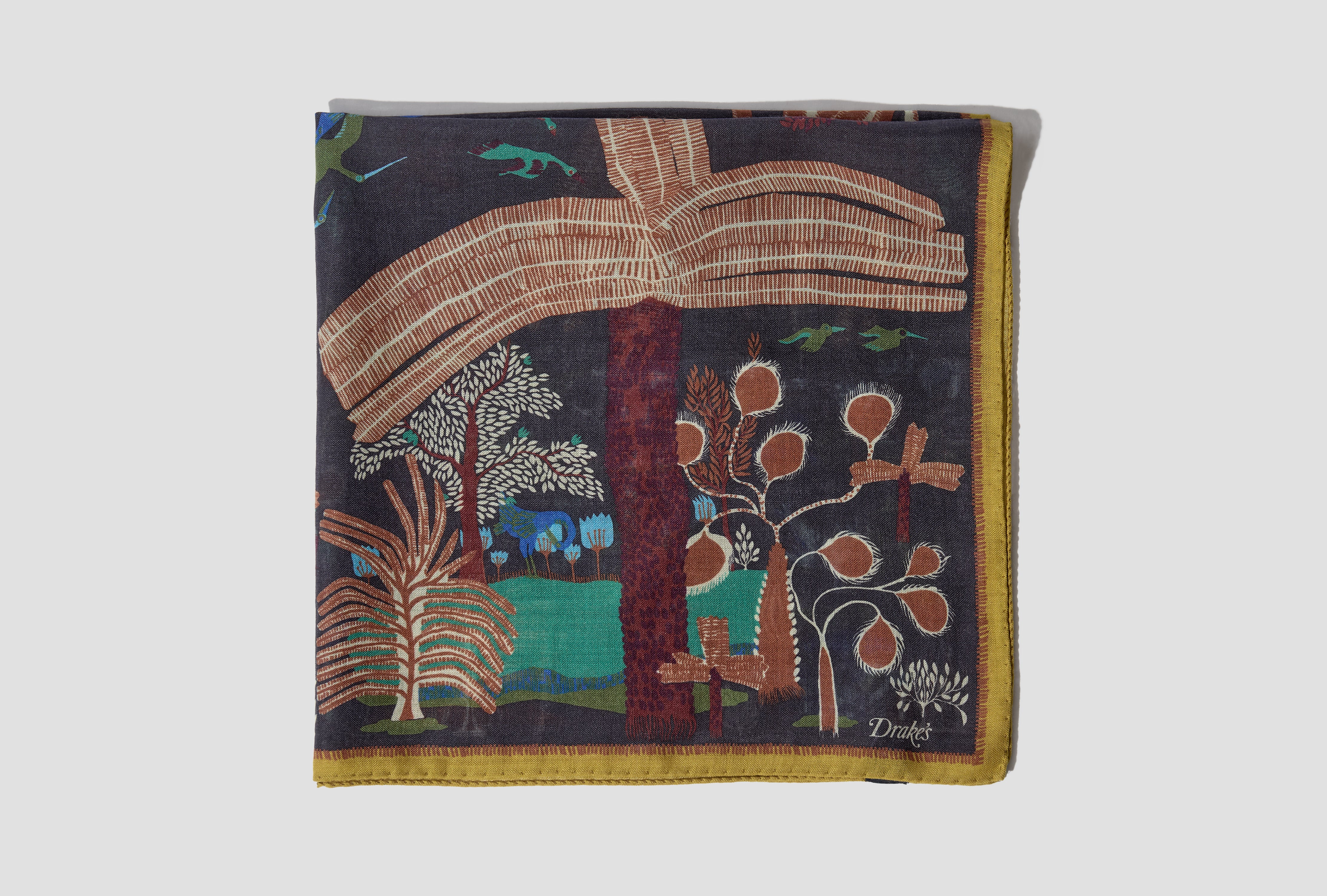 PALMS AND BIRDS BANDANA DR1AD0 25728-01 Navy