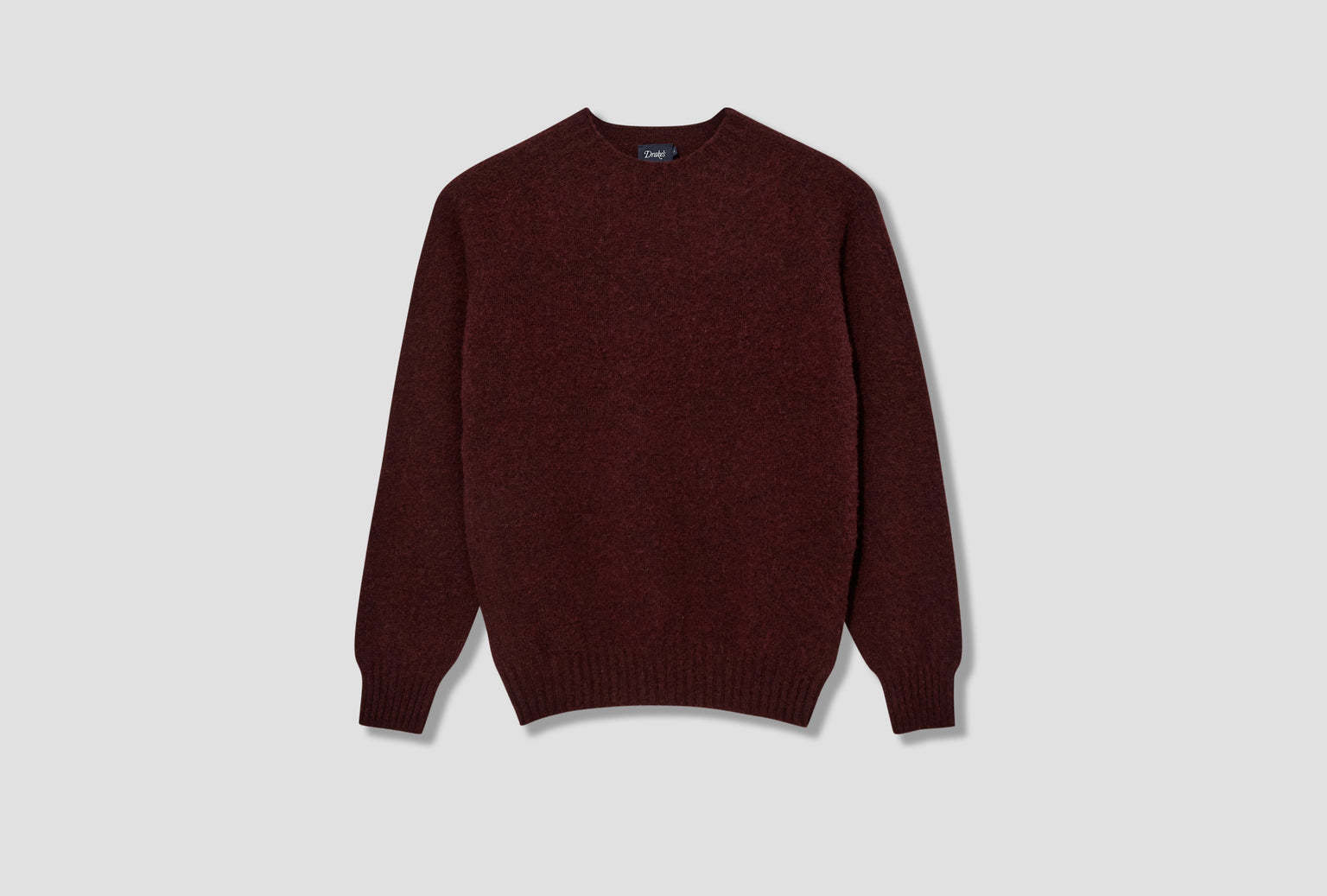 BRUSHED SHETLAND CREW NECK JUMPER DR2A3A 21501-05 Burgundy