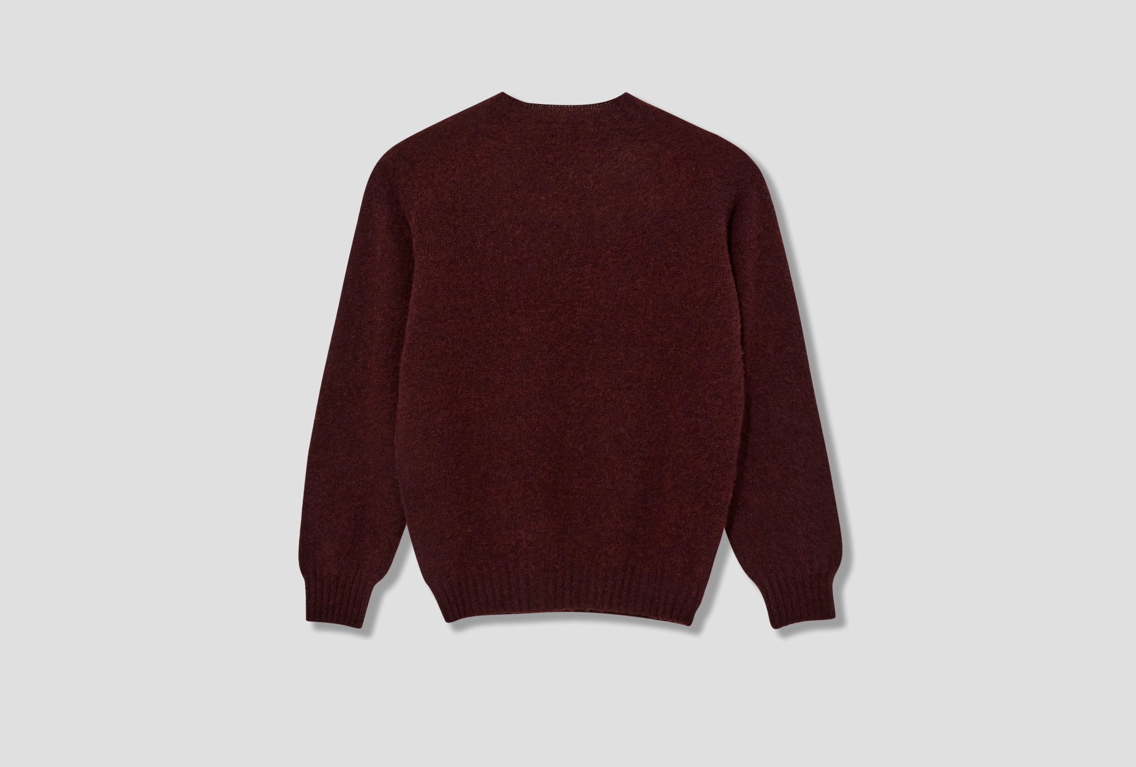 BRUSHED SHETLAND CREW NECK JUMPER DR2A3A 21501-05 Burgundy